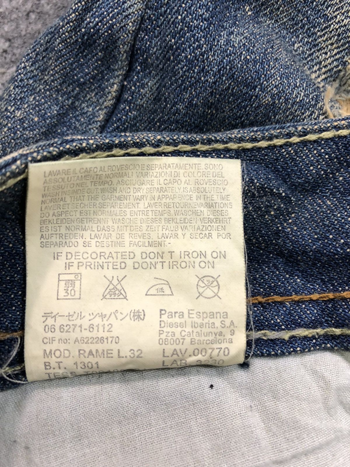 Diesel × Vintage Diesel Industry Jeans Reckfly Special Denim Jeans Size 30 Size US 30 / EU 46 - 9 Thumbnail