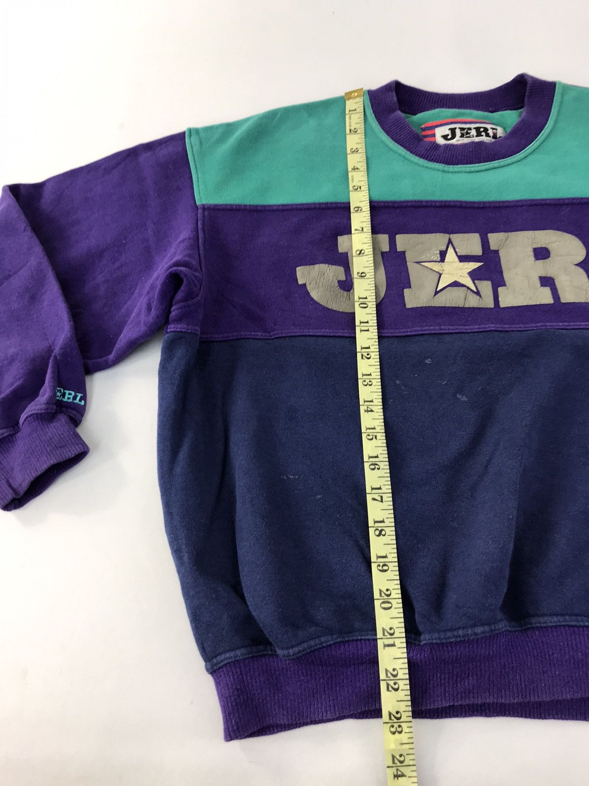 Jerzees × Vintage JERL New York Usa Spell Out Colour Block Crewneck K938j Size US M / EU 48-50 / 2 - 6 Thumbnail