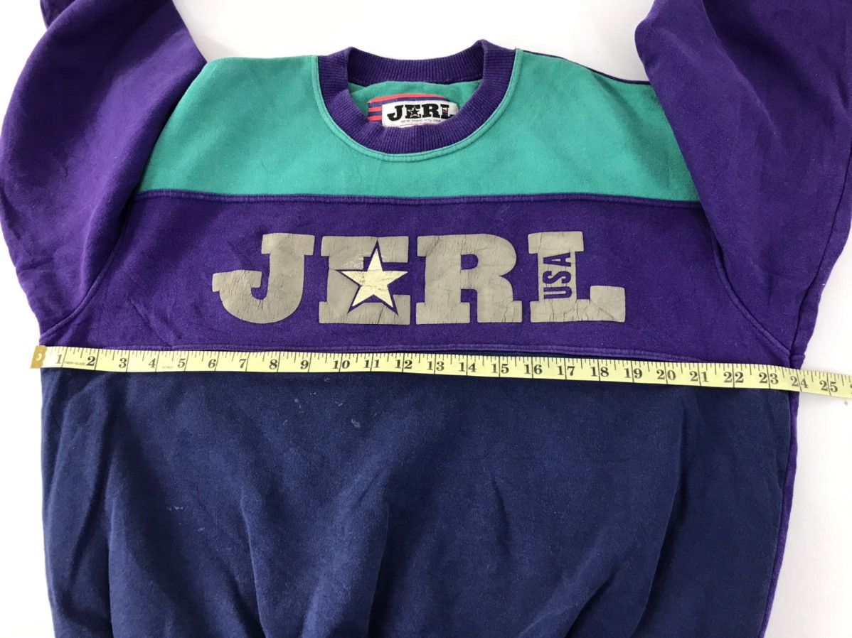 Jerzees × Vintage JERL New York Usa Spell Out Colour Block Crewneck K938j Size US M / EU 48-50 / 2 - 5 Thumbnail