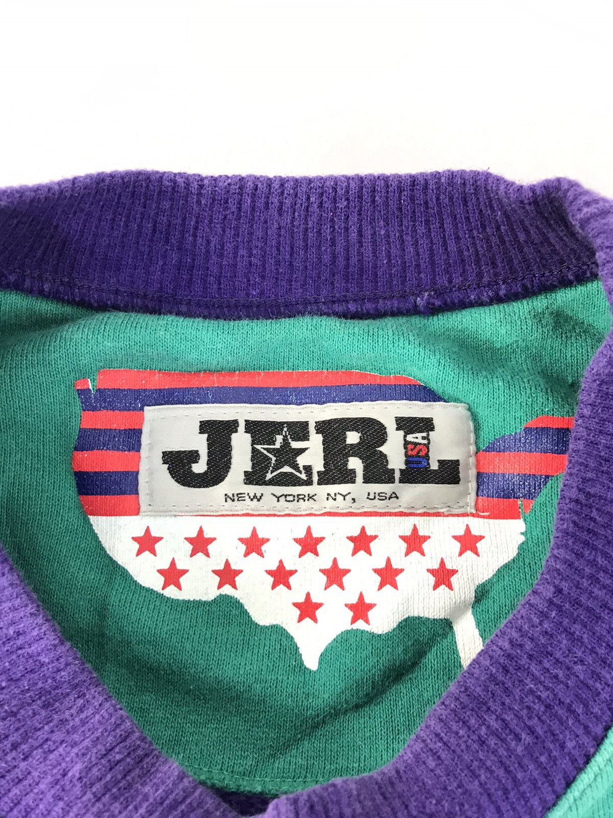 Jerzees × Vintage JERL New York Usa Spell Out Colour Block Crewneck K938j Size US M / EU 48-50 / 2 - 3 Thumbnail