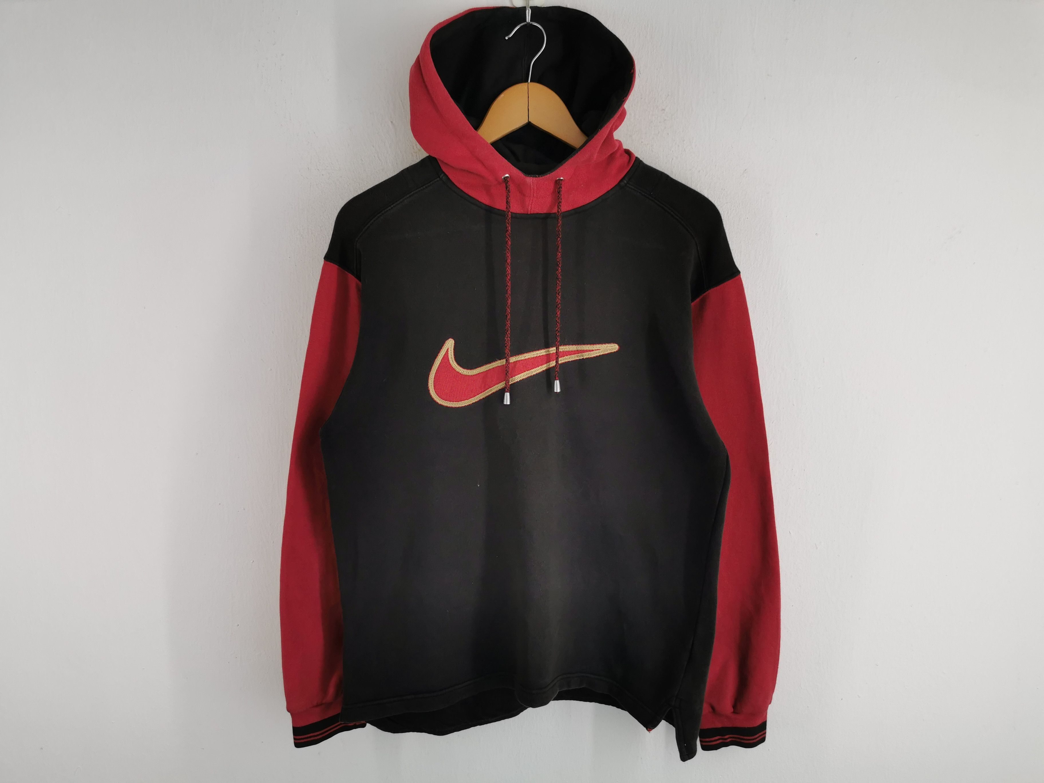 Vintage Nike Big Swoosh Pullover Hoodie Sweatshirt Size S