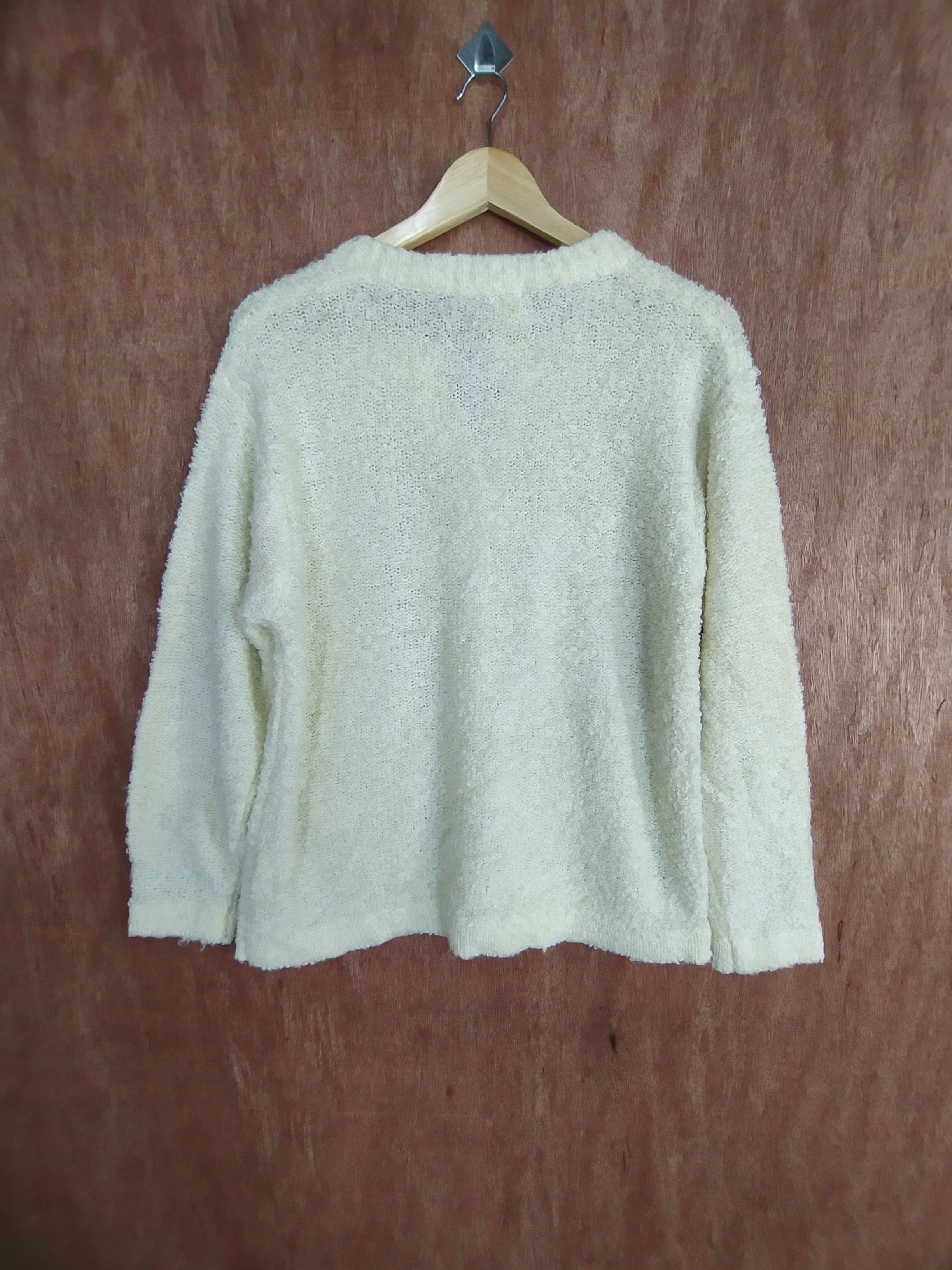 Vintage Varustessa International cream cardigan knitwear #S021 Size L / US 10 / IT 46 - 13 Thumbnail