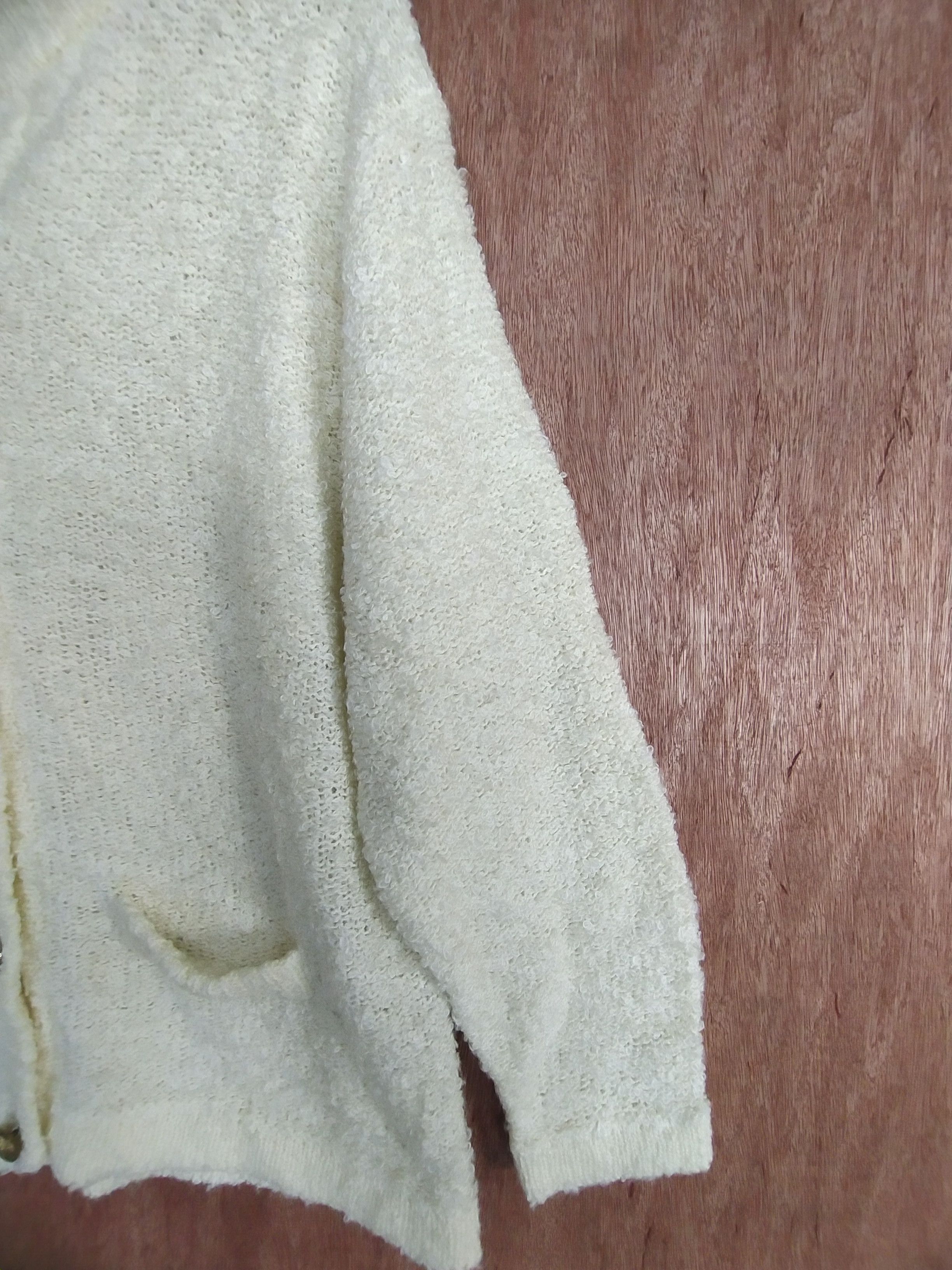 Vintage Varustessa International cream cardigan knitwear #S021 Size L / US 10 / IT 46 - 10 Thumbnail