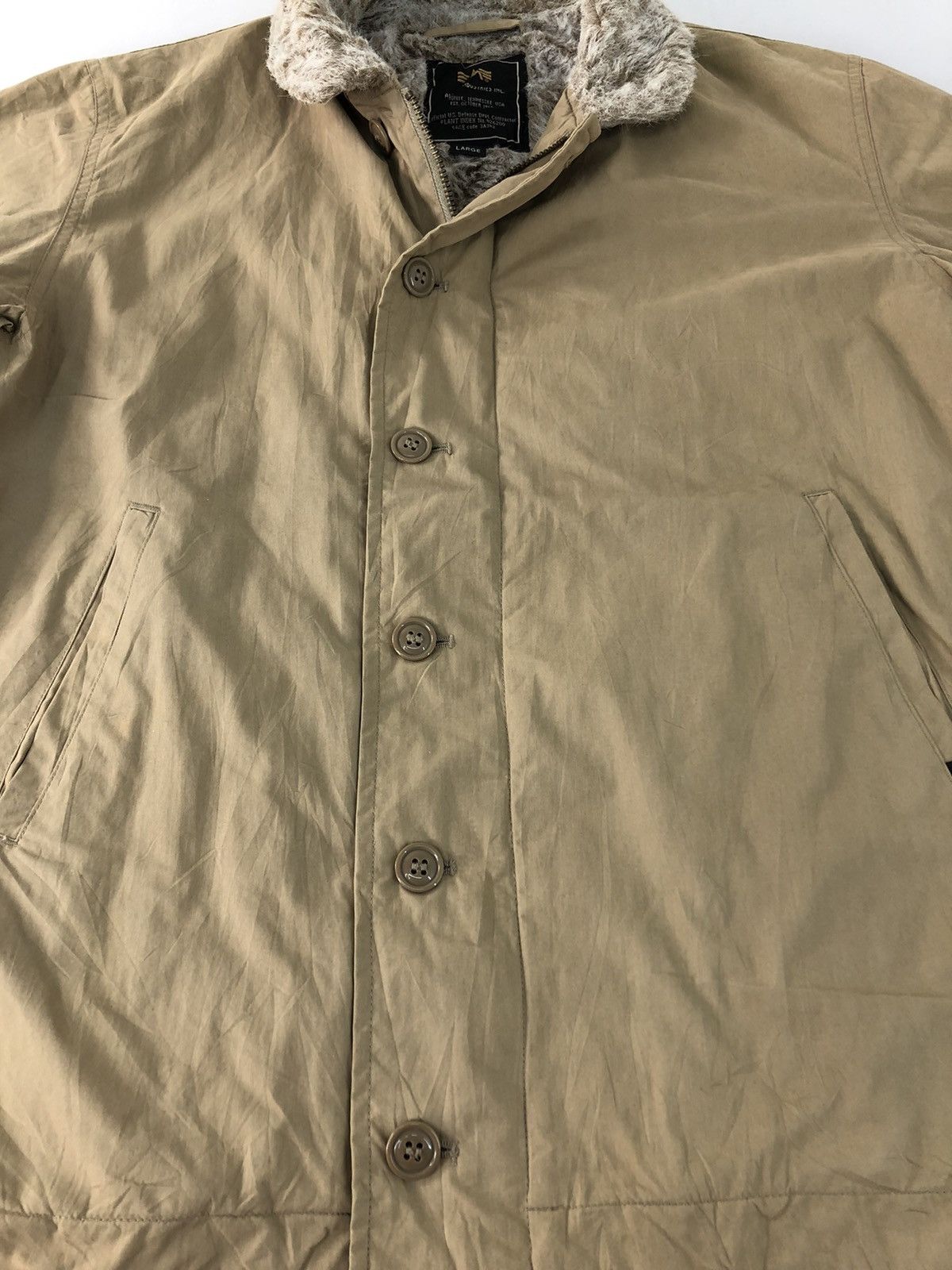 Alpha Industries × Vintage 90s Alpha Industries Suede Bomber Jacket America Military Size US L / EU 52-54 / 3 - 2 Thumbnail