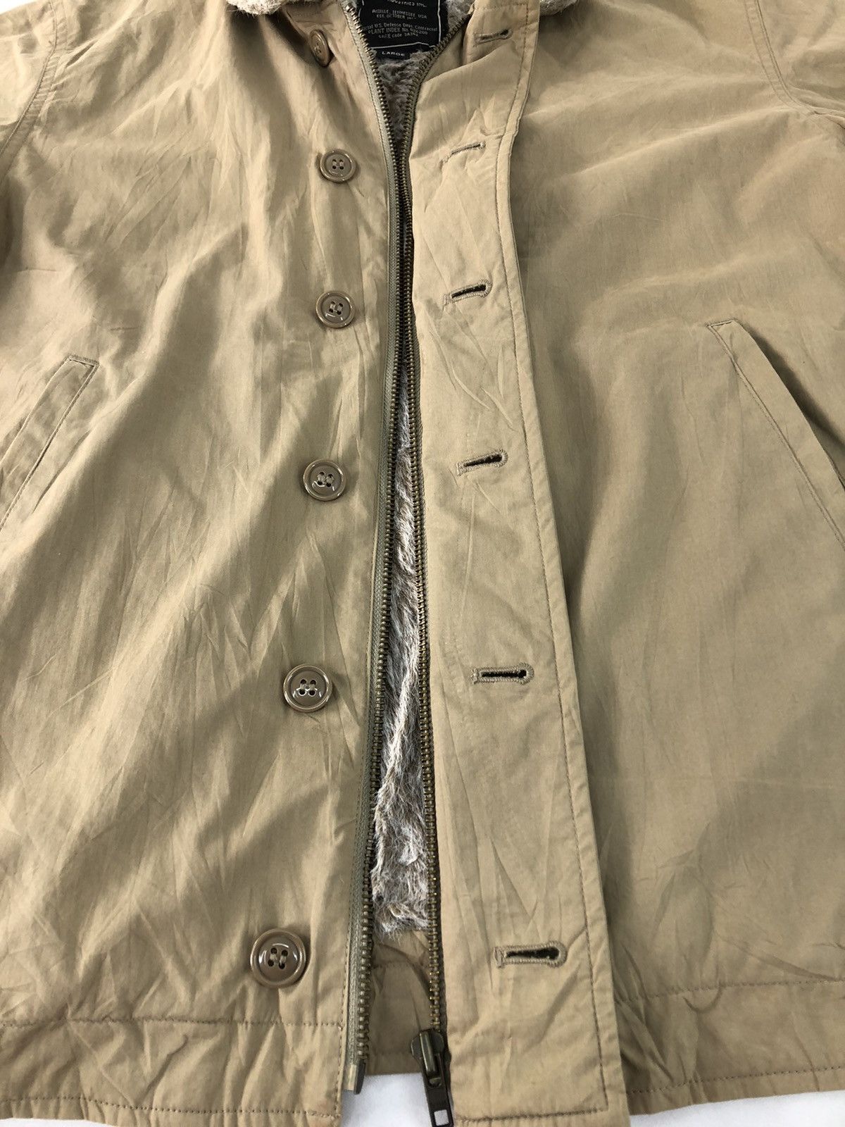 Alpha Industries × Vintage 90s Alpha Industries Suede Bomber Jacket America Military Size US L / EU 52-54 / 3 - 3 Thumbnail