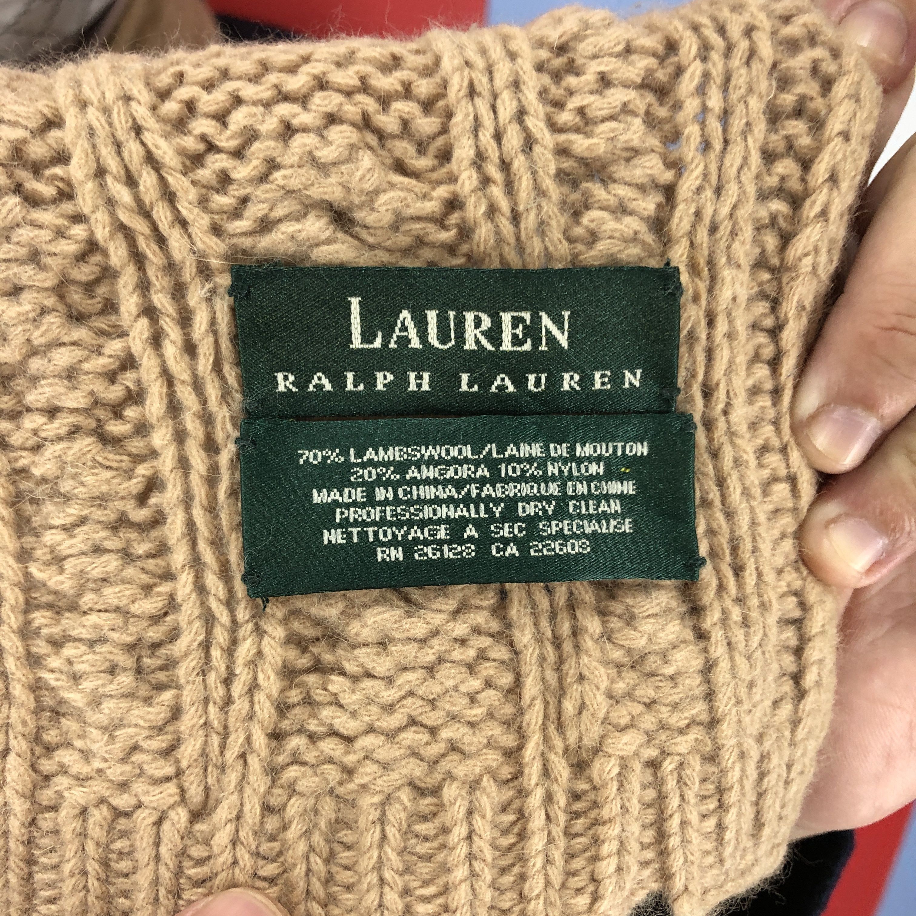 Ralph Lauren LAUREN RALPH LAUREN Lambswool Muffler Scarf #0961/AG Size ONE SIZE - 4 Thumbnail
