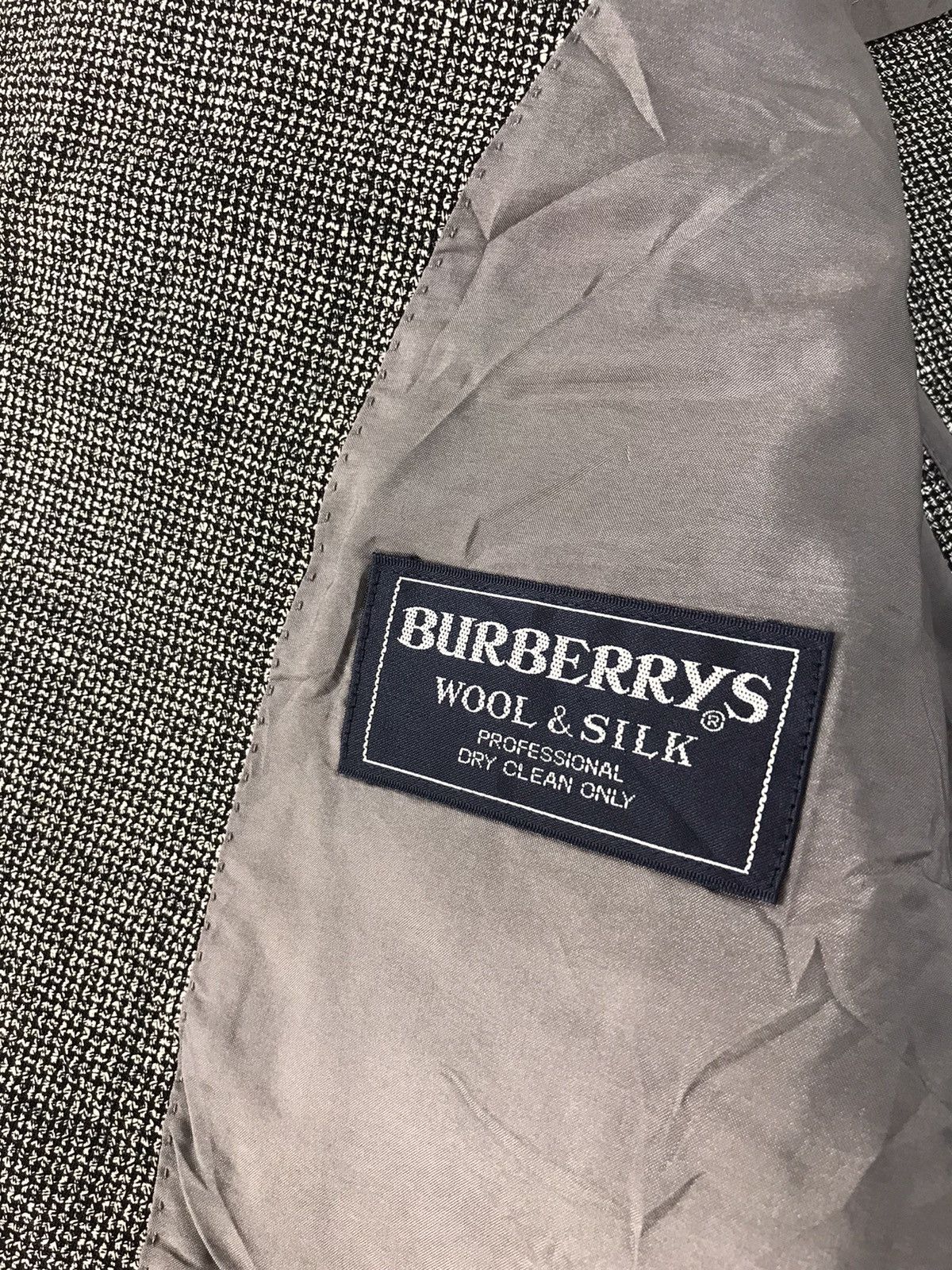 Burberry × Vintage Burberrys London Prestige Collection Wool Silk Blazer Coat Size 52R - 6 Thumbnail