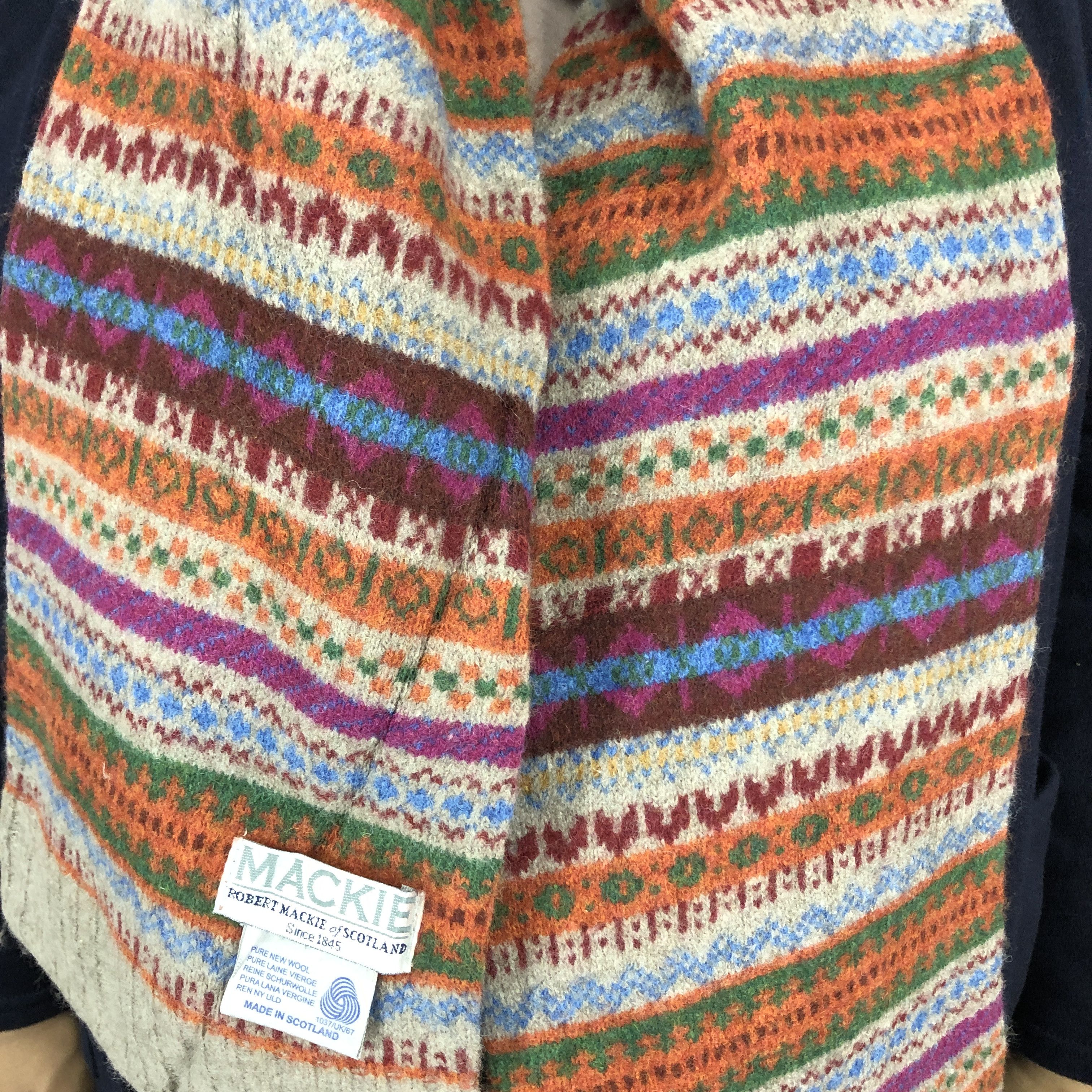 Other ROBERT MACKIE Wool Muffler Scarf #0975/AG Size ONE SIZE - 4 Thumbnail