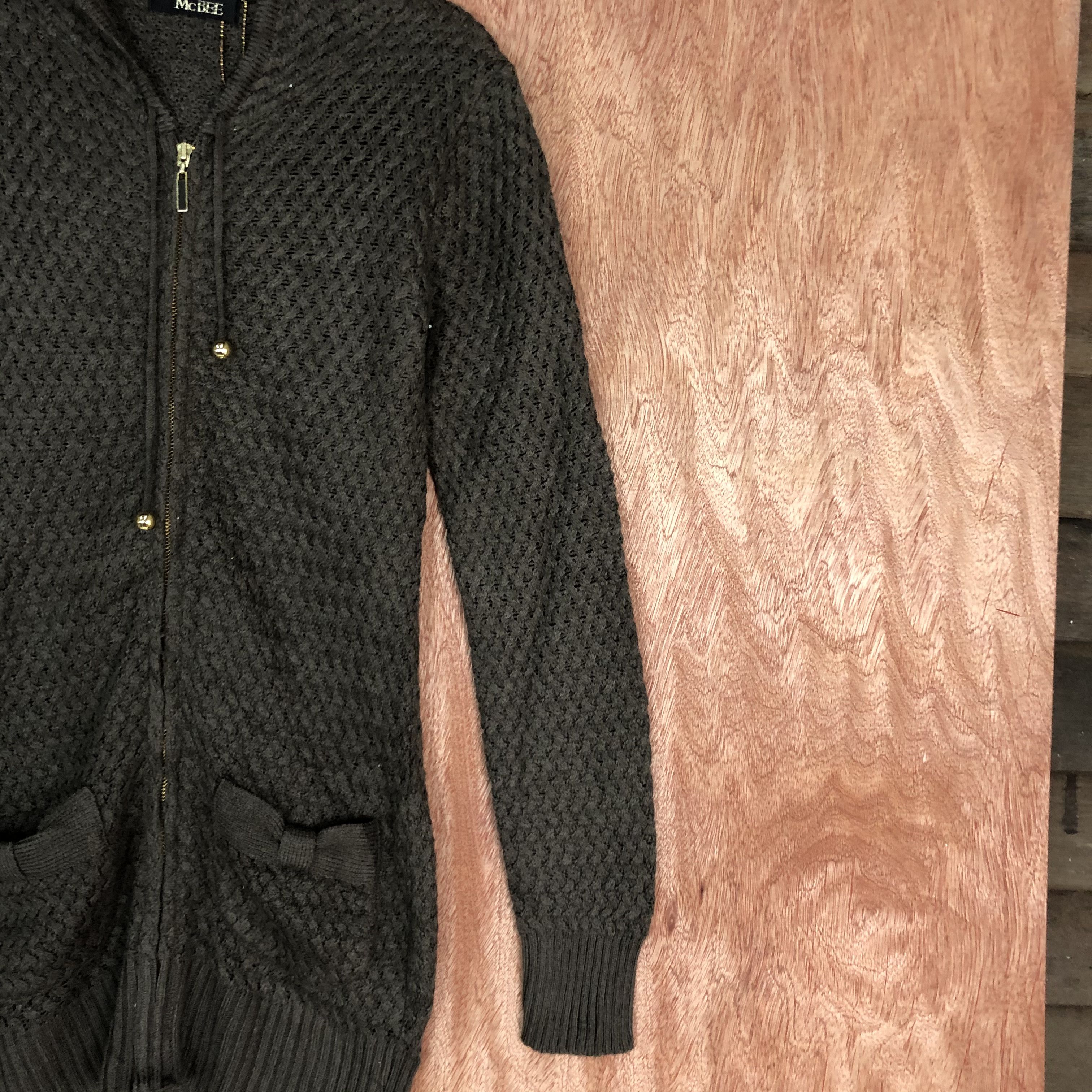 Homespun Knitwear Cecil Mc Bee Brown Zipper Knitwear sweater #c489 Size M / US 6-8 / IT 42-44 - 5 Thumbnail