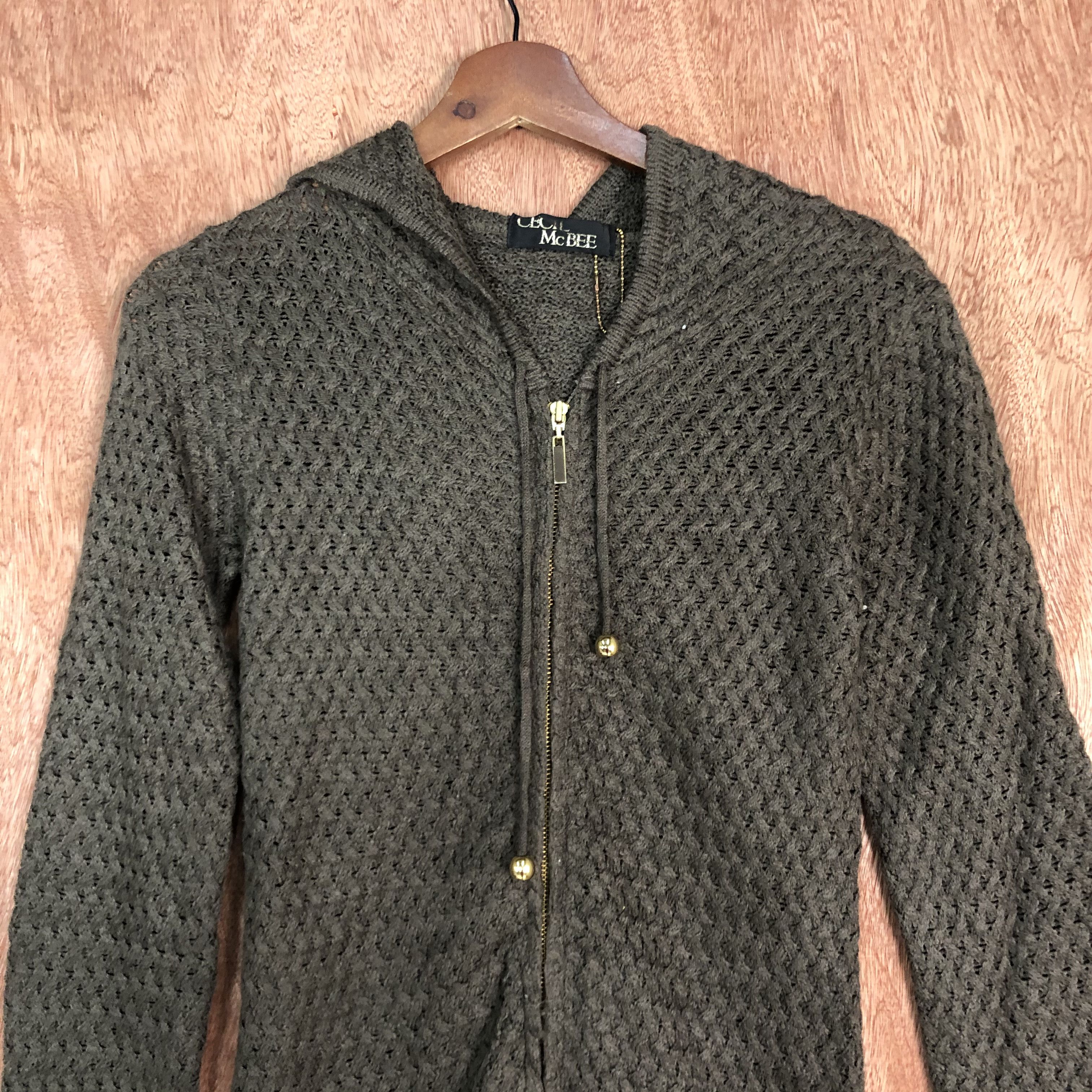 Homespun Knitwear Cecil Mc Bee Brown Zipper Knitwear sweater #c489 Size M / US 6-8 / IT 42-44 - 8 Thumbnail