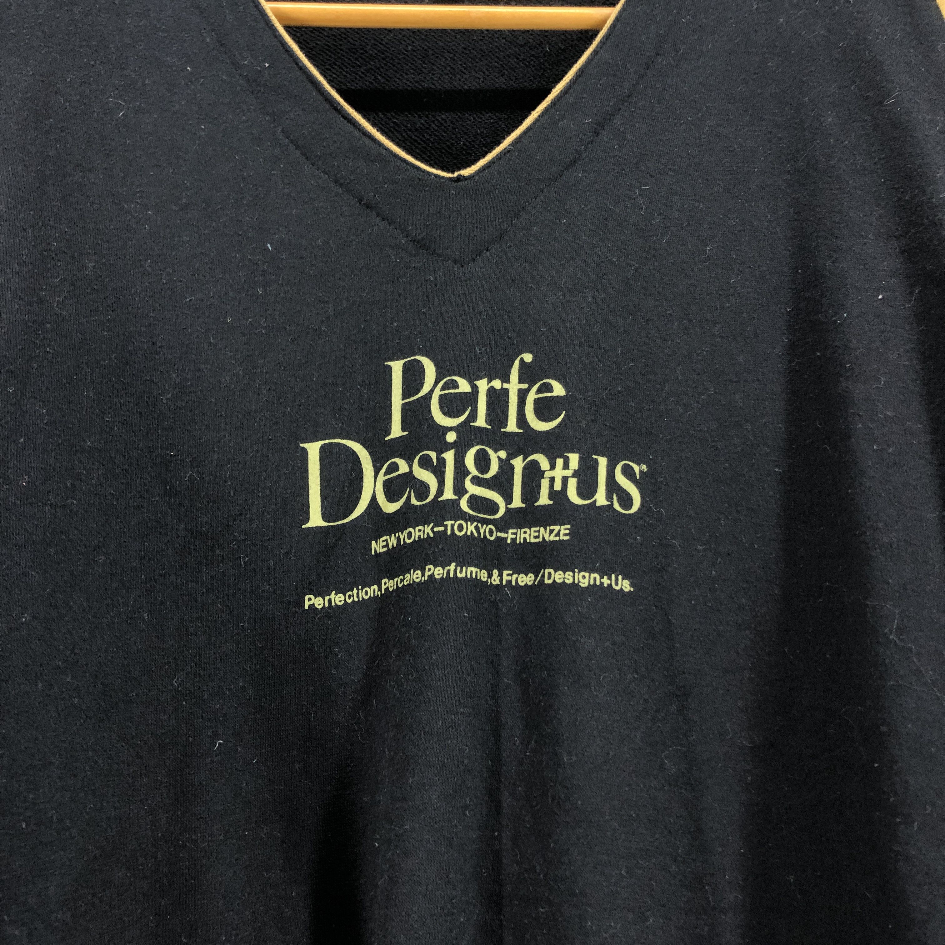 Vintage Vintage PERFE DESIGNUS Deep V Neck Sweatshirt #0668/AC Size US XL / EU 56 / 4 - 3 Thumbnail