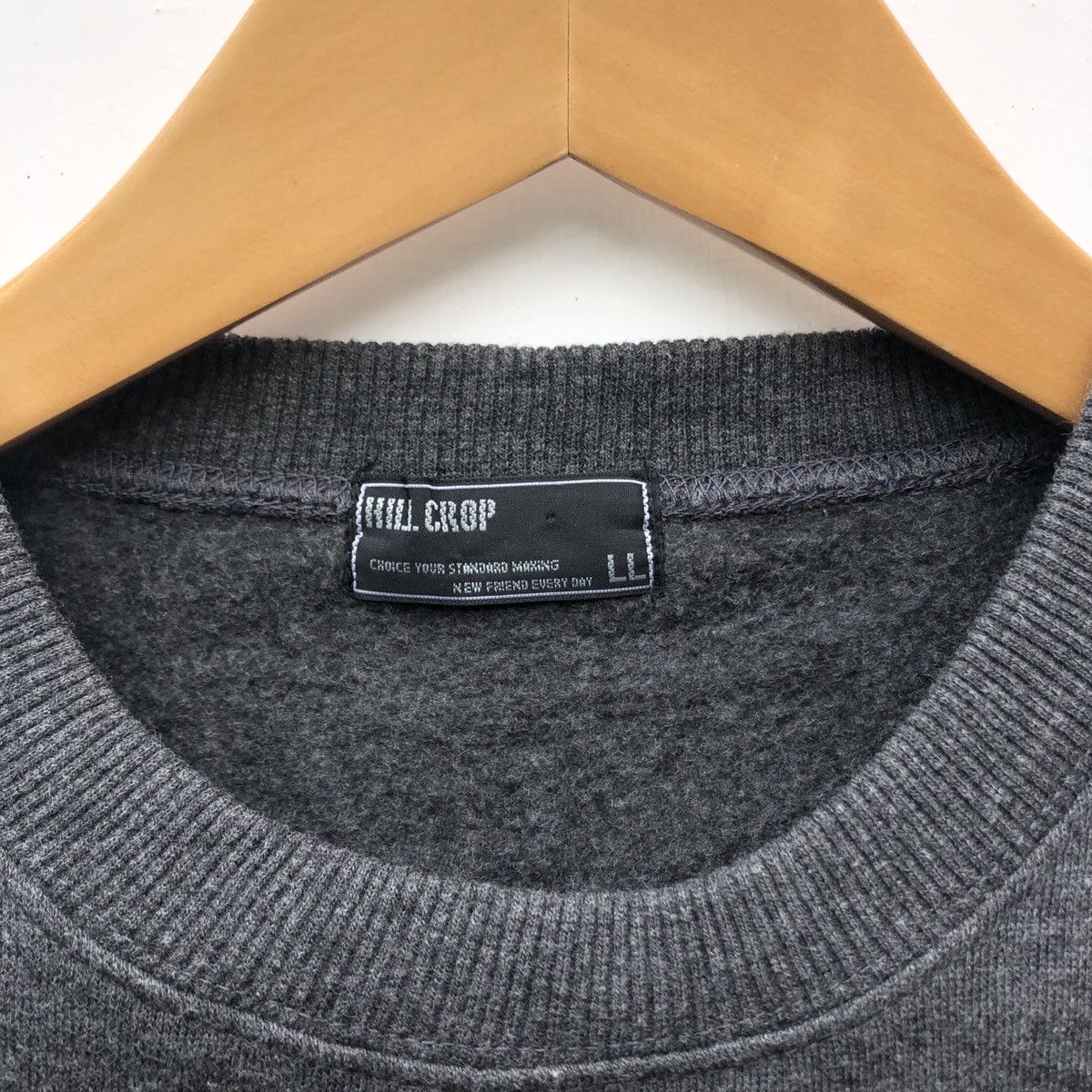 Japanese Brand HILL CROP Crew Neck Sweatshirt #0738-22 Size US L / EU 52-54 / 3 - 6 Thumbnail