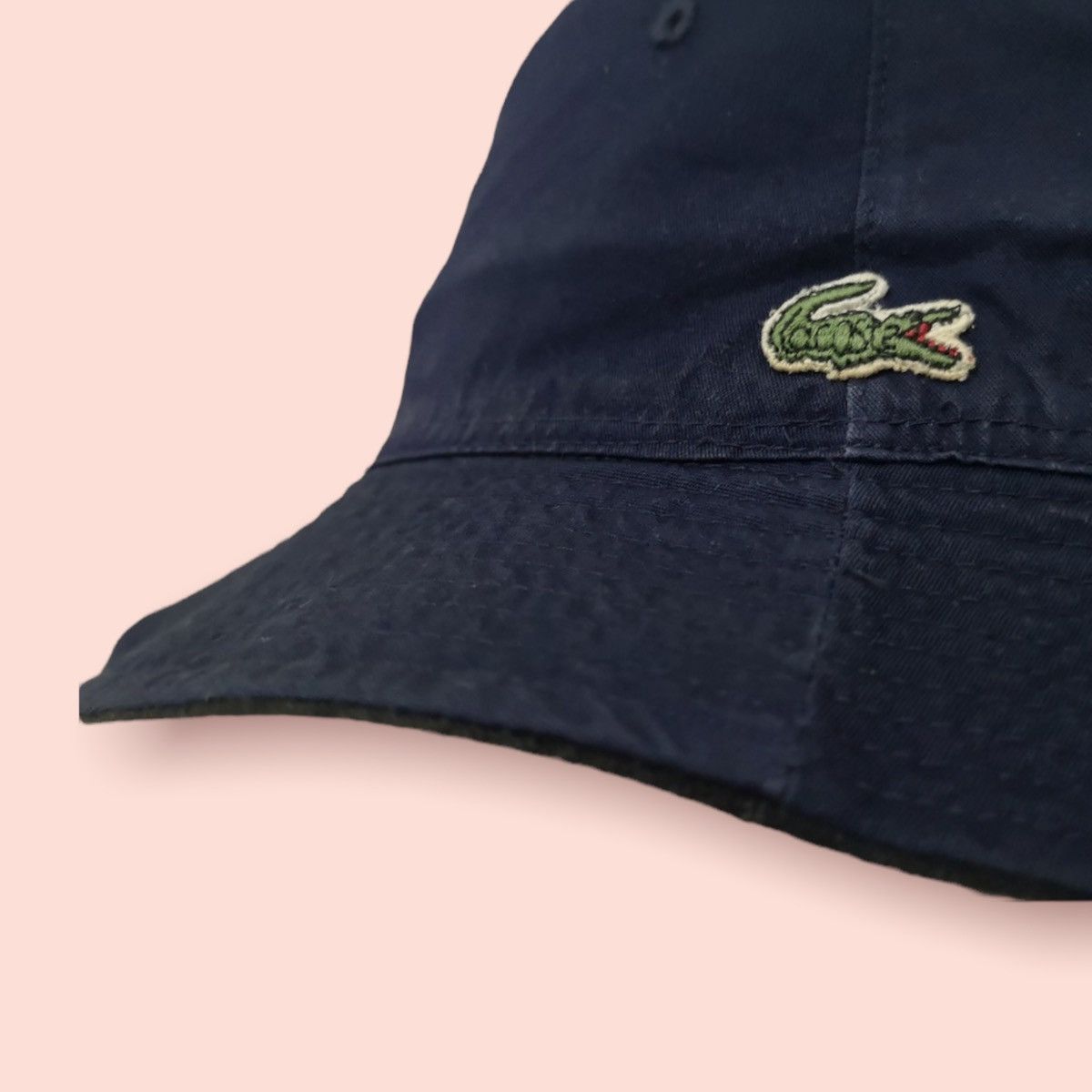 Lacoste × Vintage VTG JAPAN LACOSTE REVERSIBLE BUCKET HAT Size ONE SIZE - 6 Thumbnail