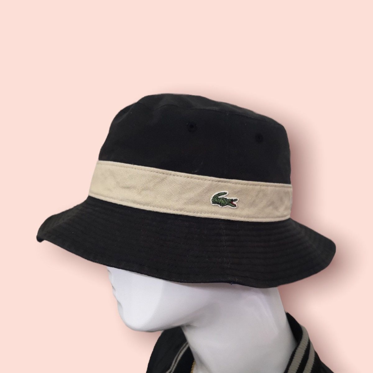 Lacoste × Vintage VTG JAPAN LACOSTE REVERSIBLE BUCKET HAT Size ONE SIZE - 14 Thumbnail