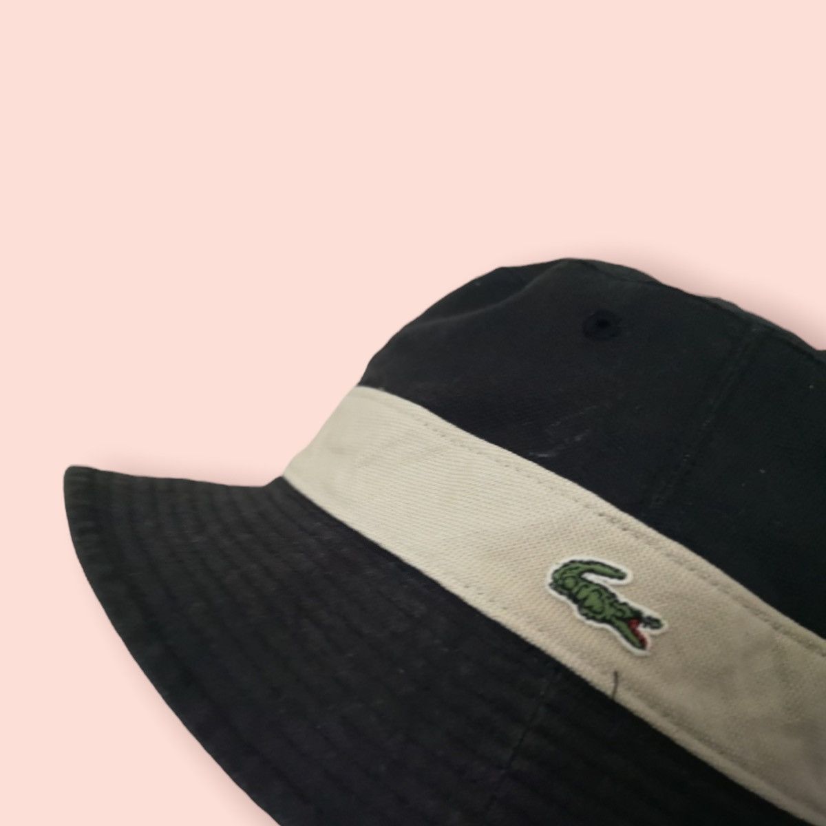 Lacoste × Vintage VTG JAPAN LACOSTE REVERSIBLE BUCKET HAT Size ONE SIZE - 4 Thumbnail