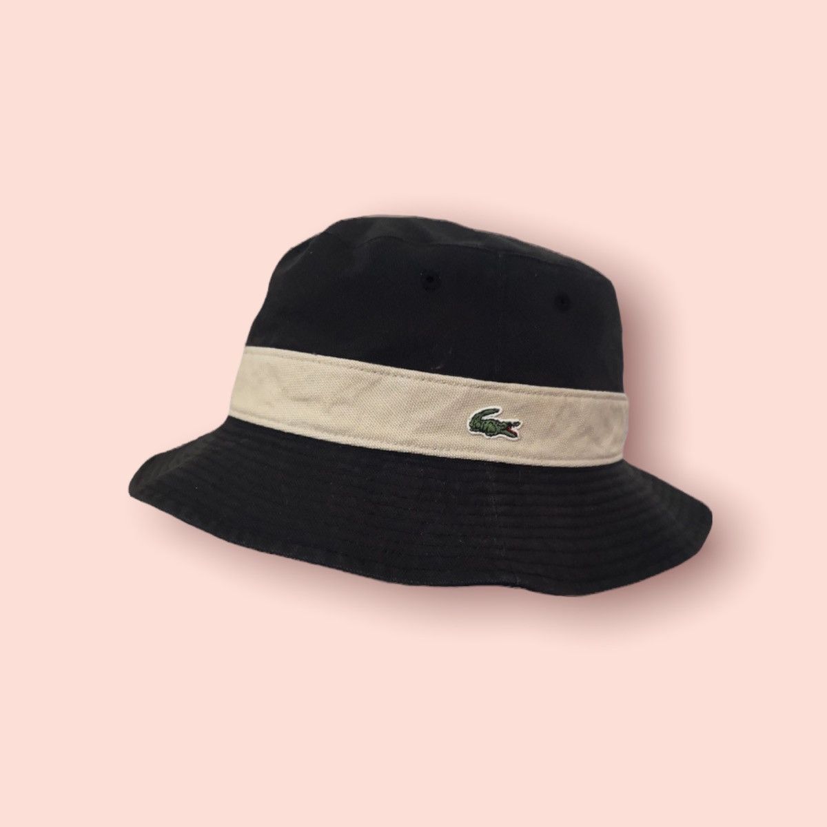Lacoste × Vintage VTG JAPAN LACOSTE REVERSIBLE BUCKET HAT Size ONE SIZE - 15 Thumbnail