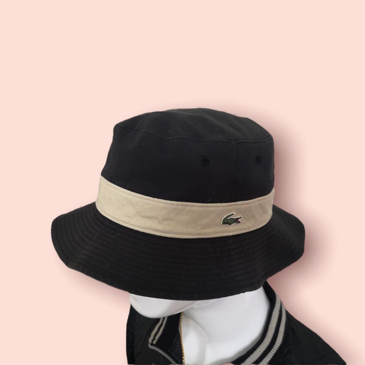 Lacoste × Vintage VTG JAPAN LACOSTE REVERSIBLE BUCKET HAT Size ONE SIZE - 13 Thumbnail