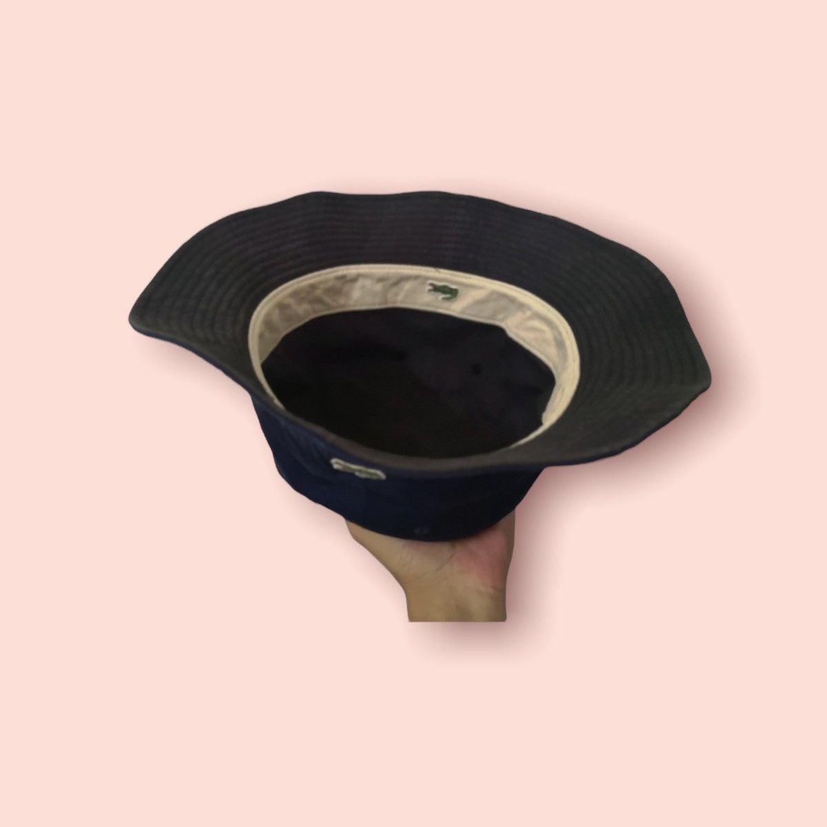 Lacoste × Vintage VTG JAPAN LACOSTE REVERSIBLE BUCKET HAT Size ONE SIZE - 5 Thumbnail