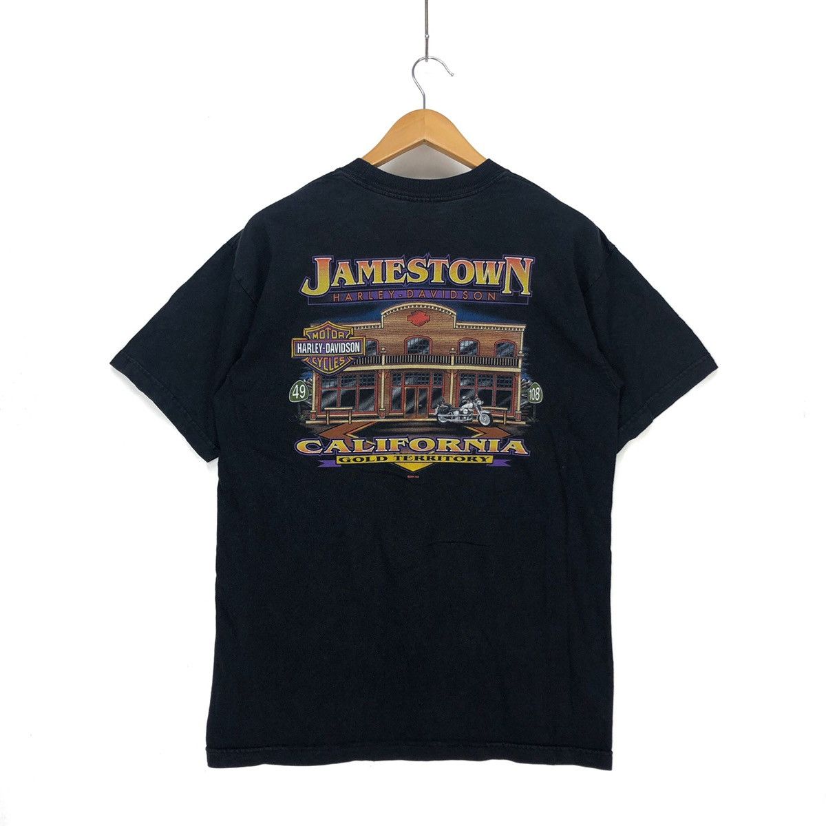Harley Davidson Y2K Vintage JAMESTOWN CALIFORNIA Crew Neck T Shirt #1239-43 Size US M / EU 48-50 / 2 - 1 Thumbnail