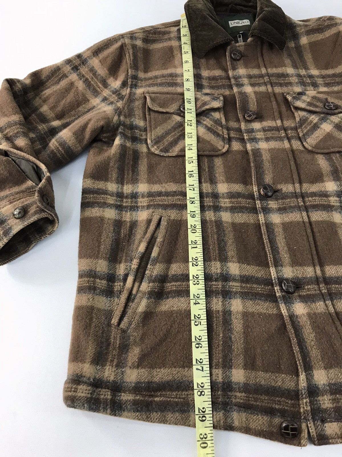 Japanese Brand × Uniqlo 90s Uniqlo Corduroy Quilted Inner Zipper Plaid Check Design Size US M / EU 48-50 / 2 - 11 Thumbnail