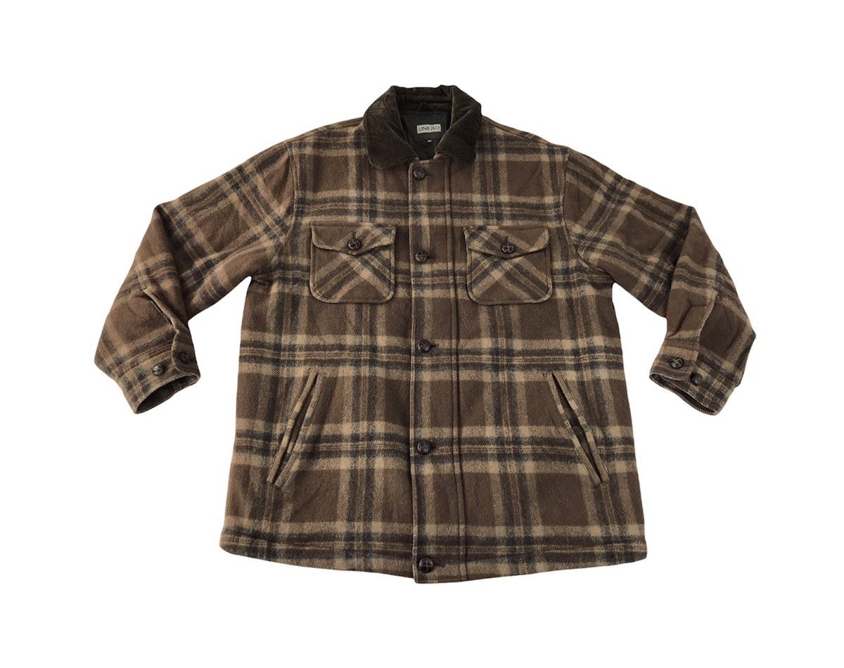 Japanese Brand × Uniqlo 90s Uniqlo Corduroy Quilted Inner Zipper Plaid Check Design Size US M / EU 48-50 / 2 - 1 Thumbnail