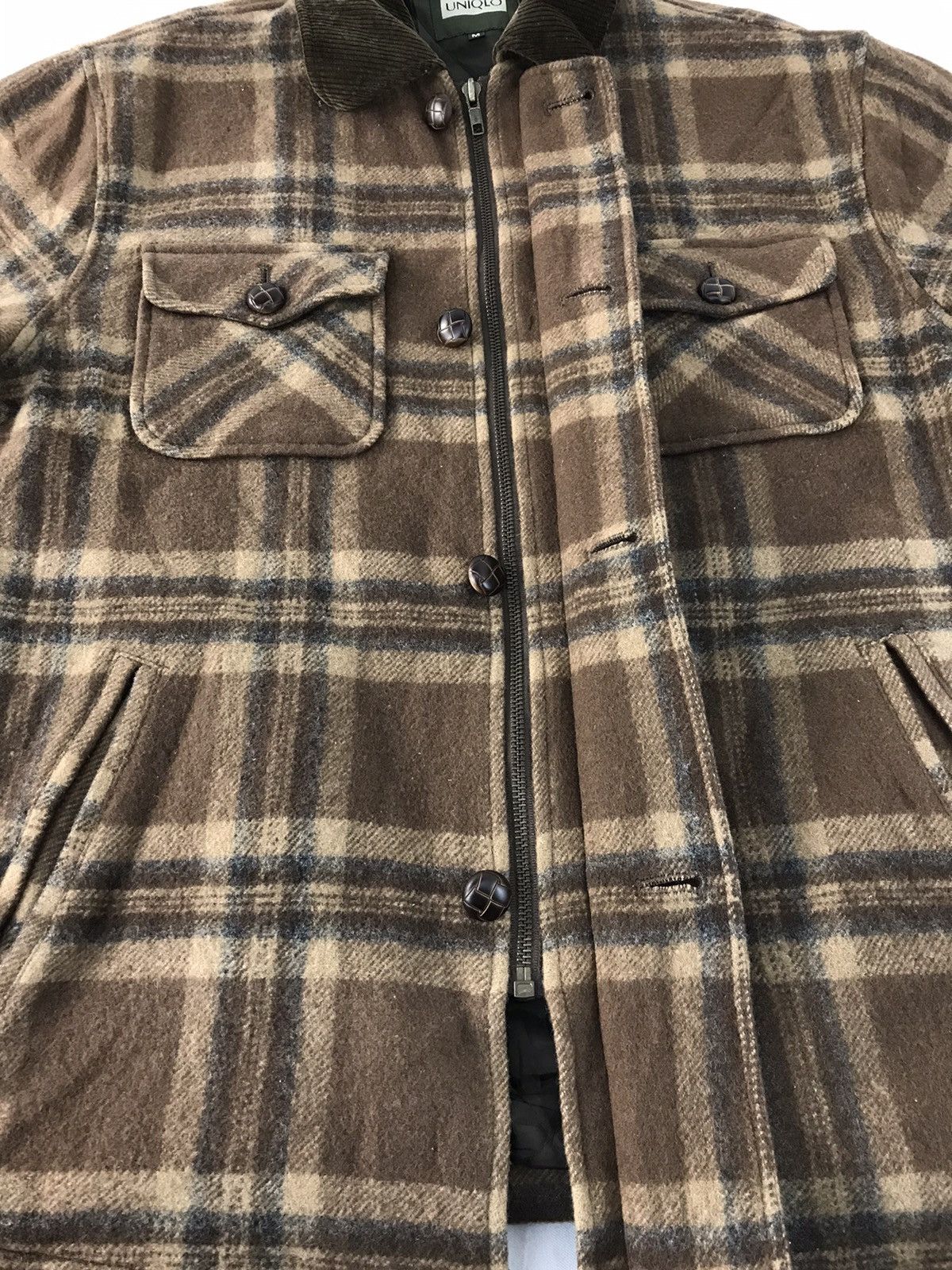 Japanese Brand × Uniqlo 90s Uniqlo Corduroy Quilted Inner Zipper Plaid Check Design Size US M / EU 48-50 / 2 - 4 Thumbnail