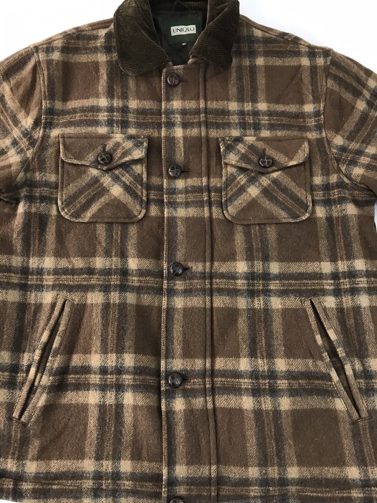 Japanese Brand × Uniqlo 90s Uniqlo Corduroy Quilted Inner Zipper Plaid Check Design Size US M / EU 48-50 / 2 - 3 Thumbnail