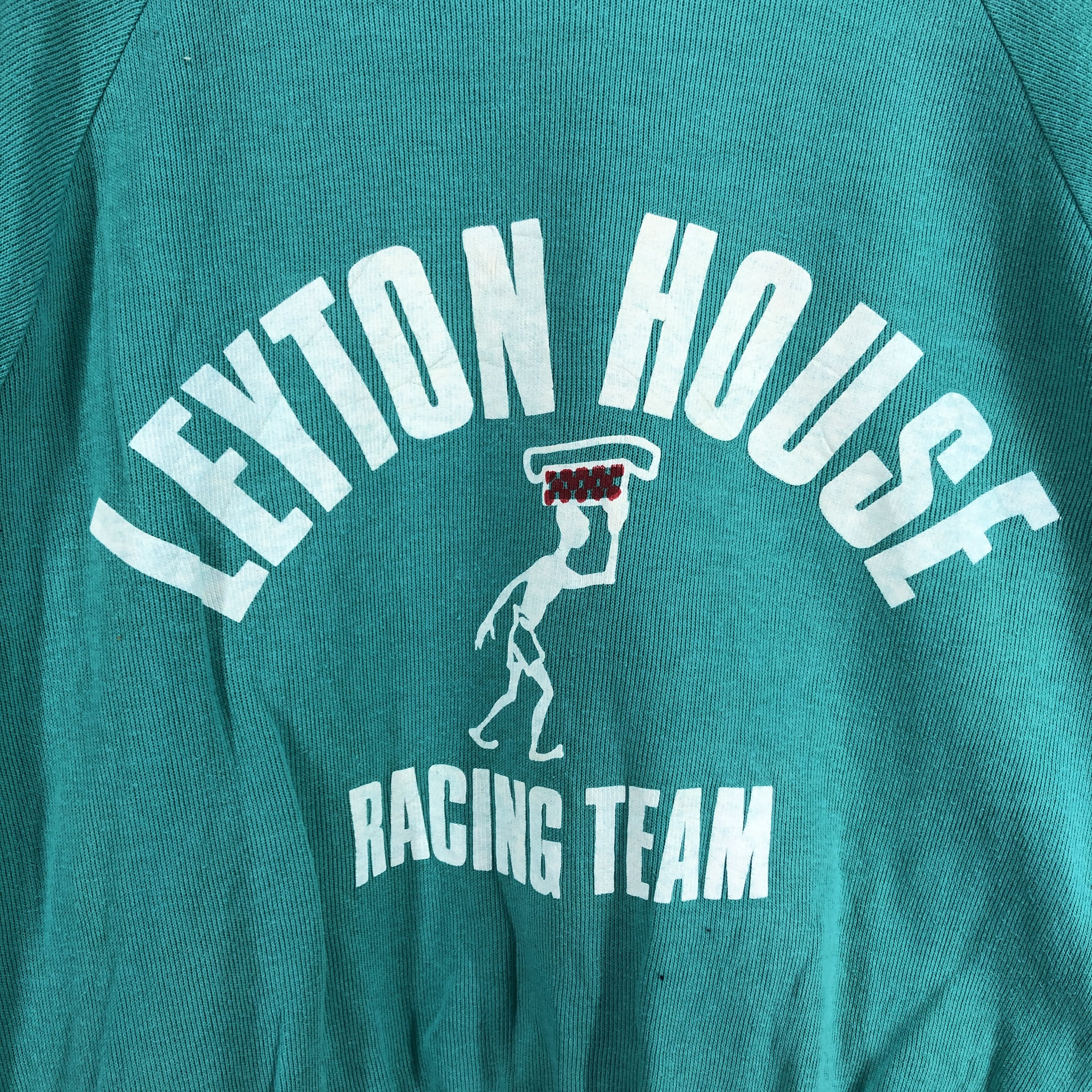 Vintage 90s Vintage LEYTON HOUSE Racing Team Sweatshirt #2737-99 Size US L / EU 52-54 / 3 - 3 Thumbnail