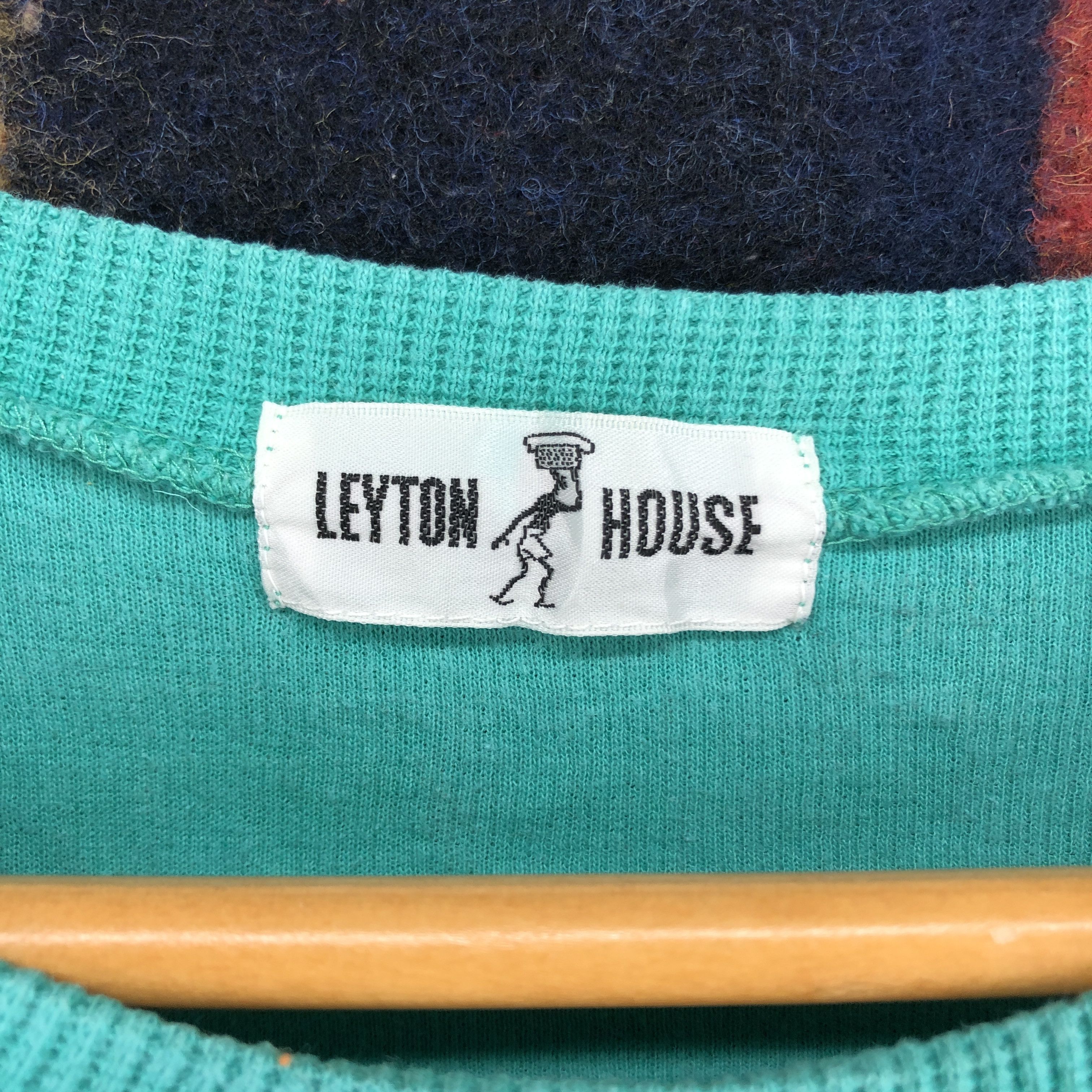 Vintage 90s Vintage LEYTON HOUSE Racing Team Sweatshirt #2737-99 Size US L / EU 52-54 / 3 - 6 Thumbnail