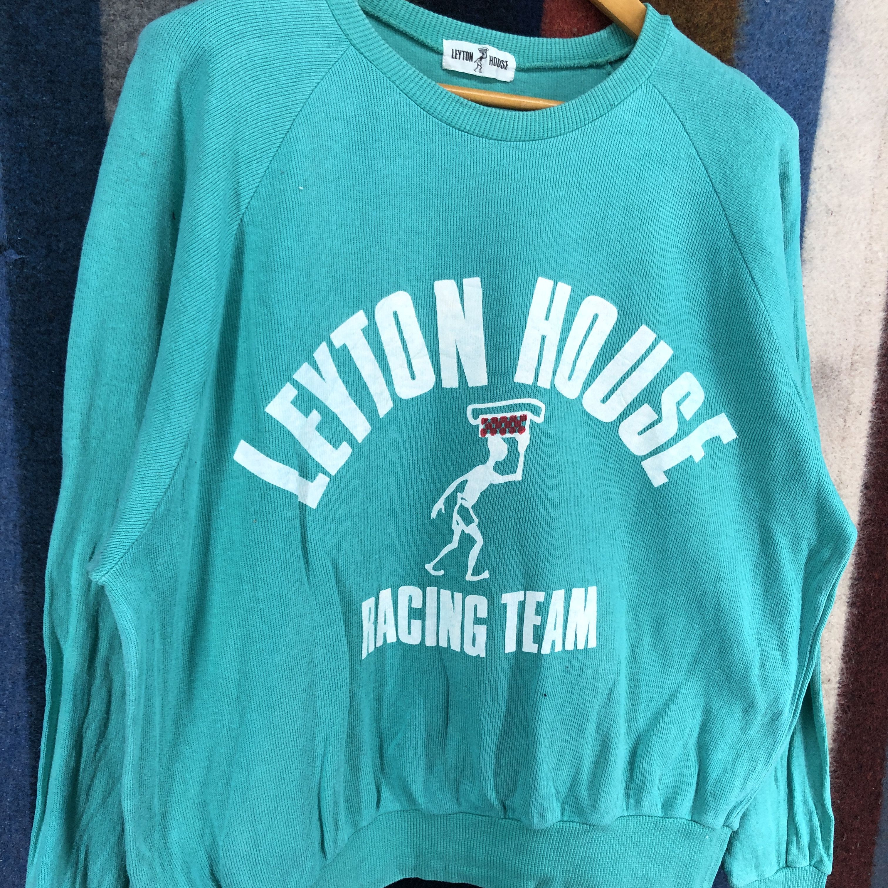 Vintage 90s Vintage LEYTON HOUSE Racing Team Sweatshirt #2737-99 Size US L / EU 52-54 / 3 - 2 Thumbnail