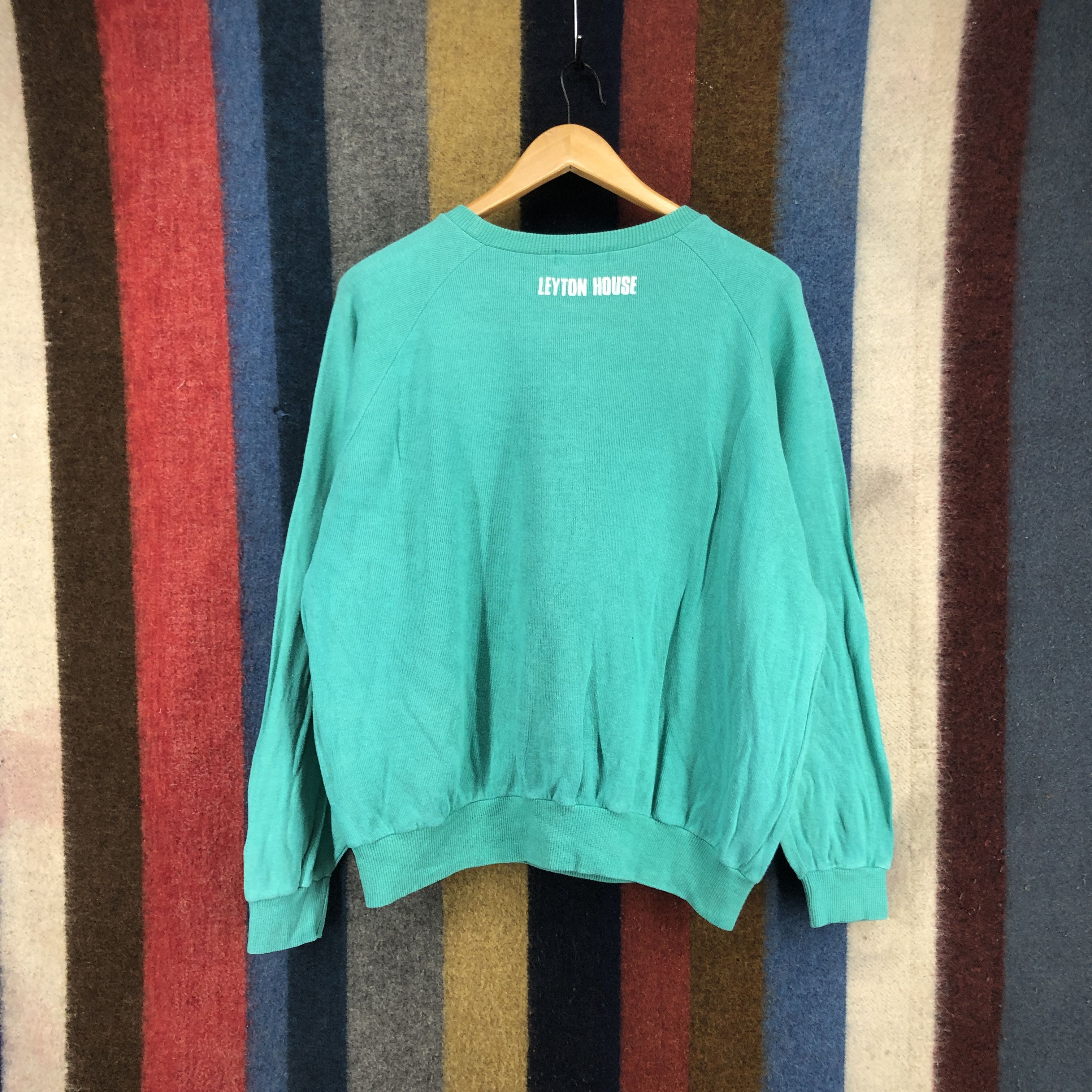 Vintage 90s Vintage LEYTON HOUSE Racing Team Sweatshirt #2737-99 Size US L / EU 52-54 / 3 - 8 Thumbnail