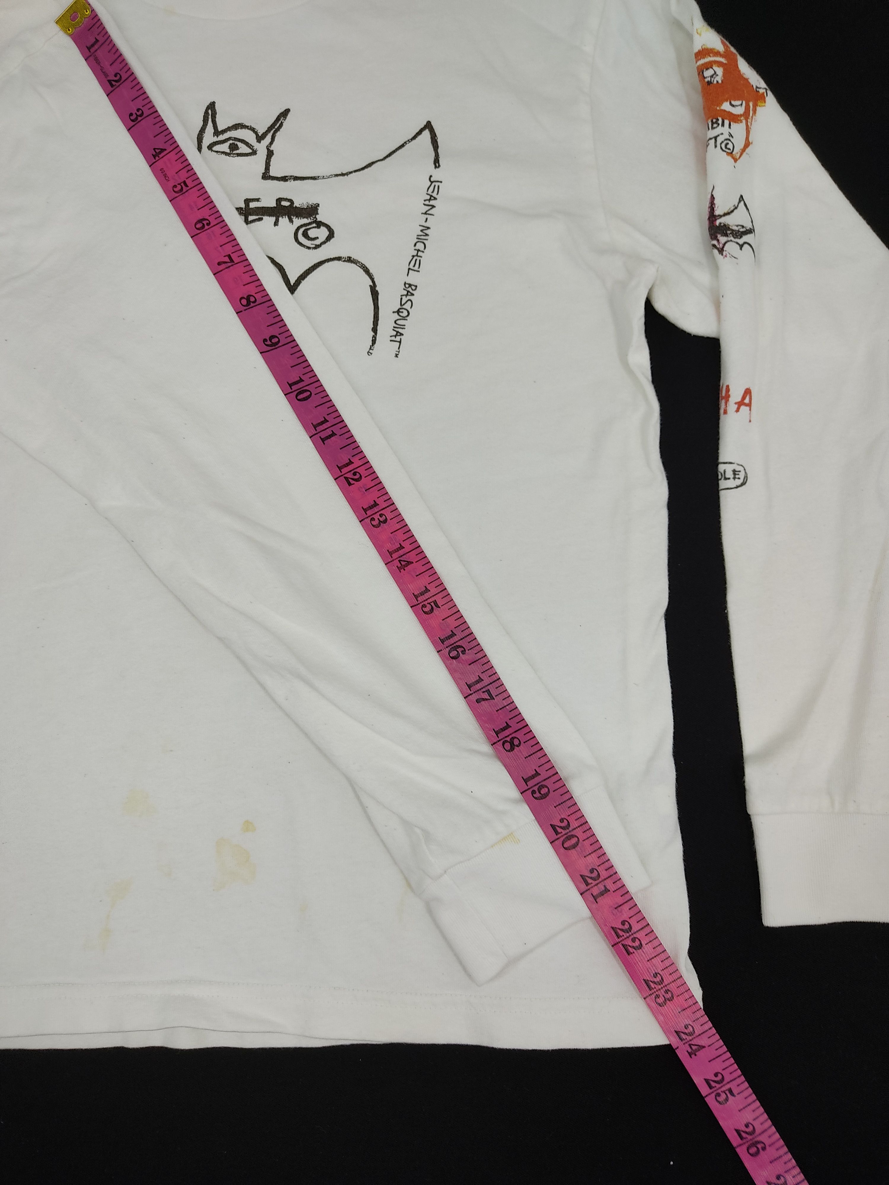 Jean-Michel Basquiat RARE Vintage Art JMB Link Parabole Unisex Tee Size S / US 4 / IT 40 - 7 Thumbnail