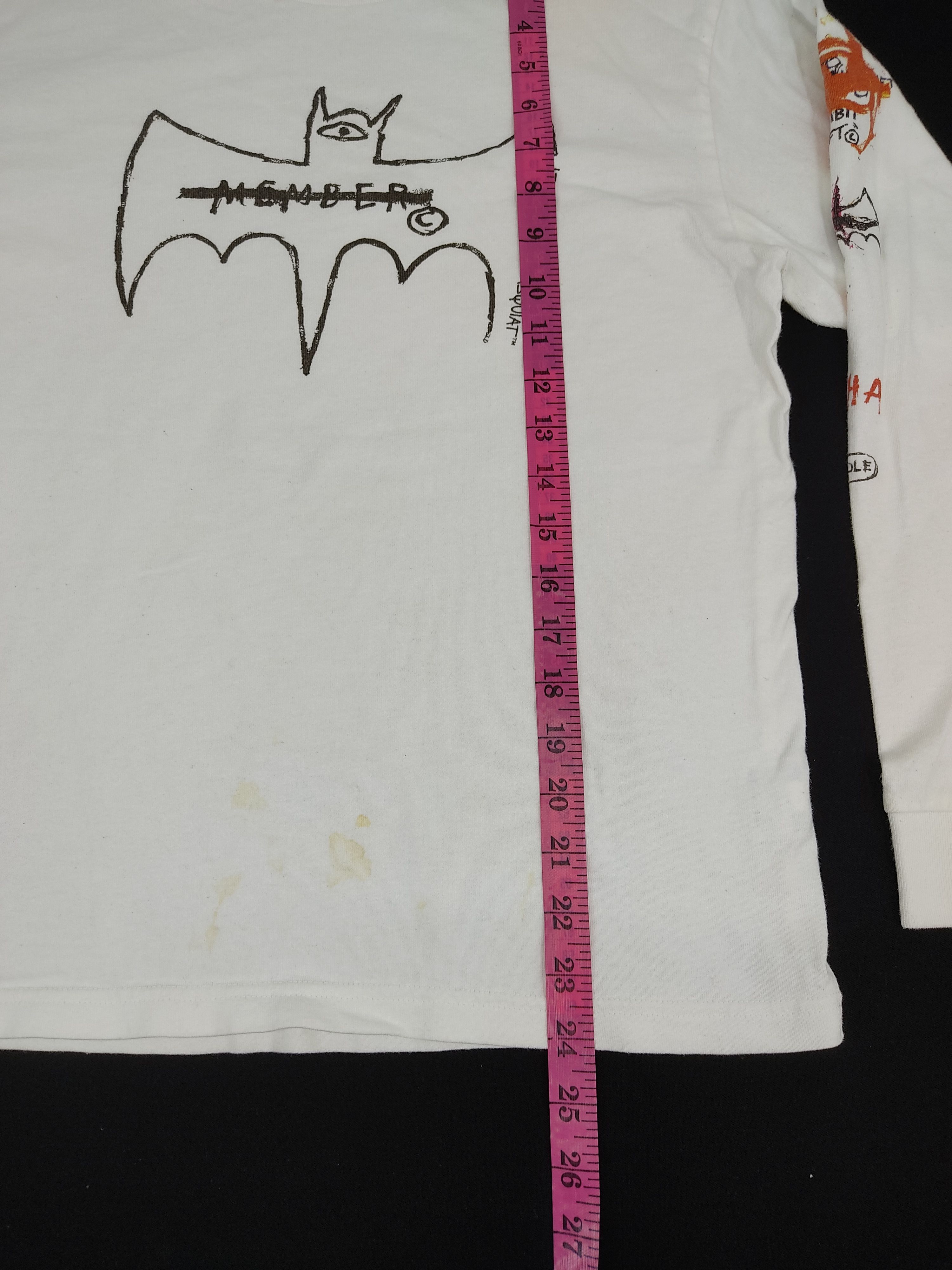 Jean-Michel Basquiat RARE Vintage Art JMB Link Parabole Unisex Tee Size S / US 4 / IT 40 - 6 Thumbnail