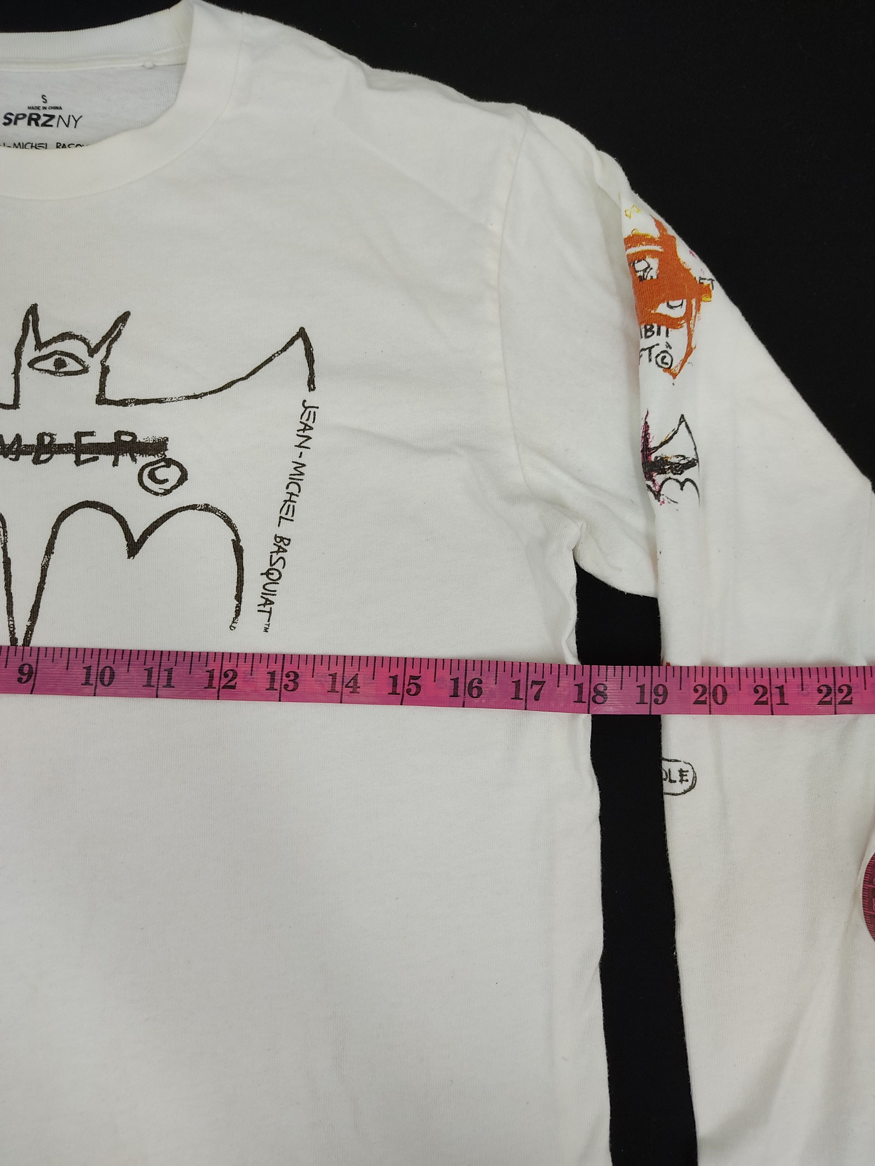 Jean-Michel Basquiat RARE Vintage Art JMB Link Parabole Unisex Tee Size S / US 4 / IT 40 - 5 Thumbnail