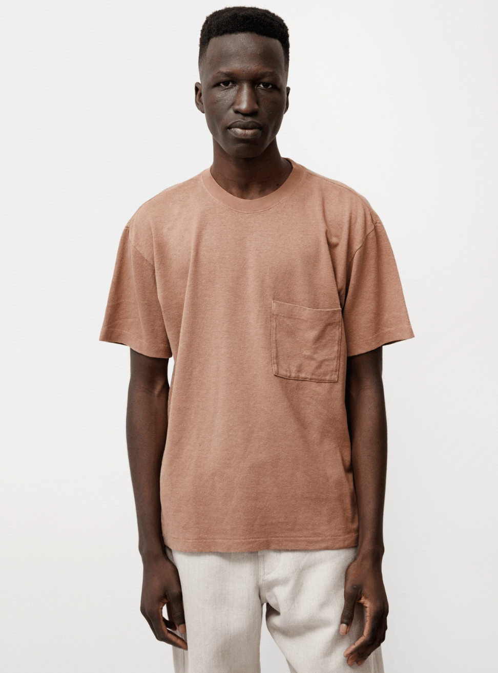 Evan Kinori Evan Kinori Pocket Tee in Hemp Cotton Ochre | Grailed