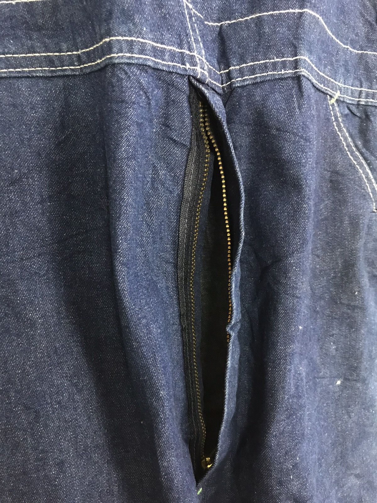 Oshkosh × Vintage Oshkosh Vestbak Coverall Indigo Denim PantWorkwear Carpente Size US 37 - 5 Thumbnail