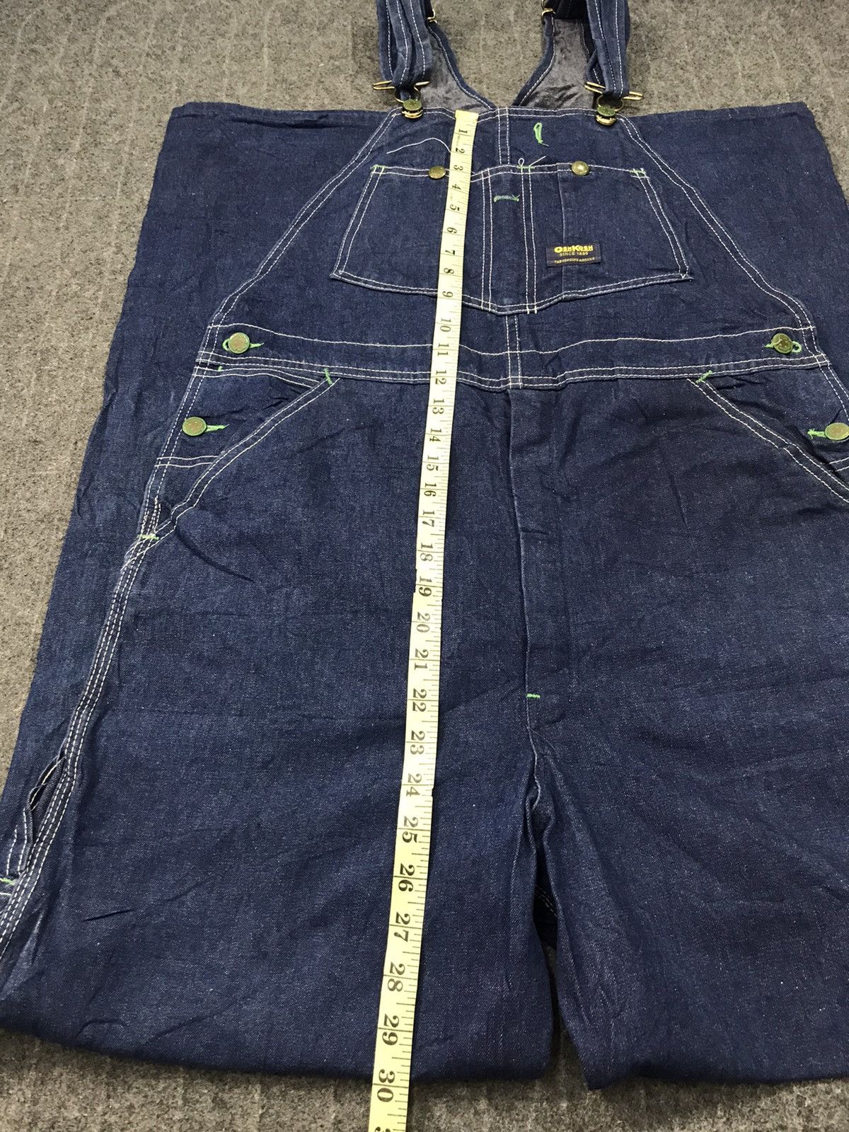 Oshkosh × Vintage Oshkosh Vestbak Coverall Indigo Denim PantWorkwear Carpente Size US 37 - 10 Thumbnail