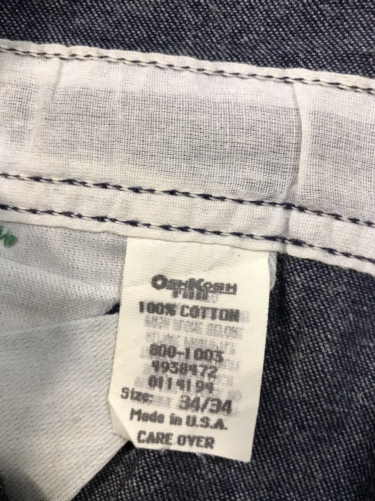 Oshkosh × Vintage Oshkosh Vestbak Coverall Indigo Denim PantWorkwear Carpente Size US 37 - 7 Thumbnail