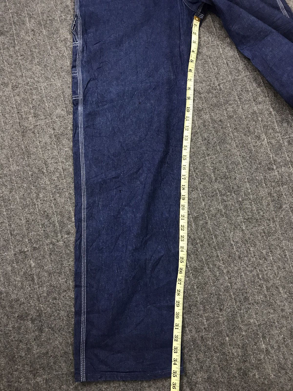 Oshkosh × Vintage Oshkosh Vestbak Coverall Indigo Denim PantWorkwear Carpente Size US 37 - 11 Thumbnail