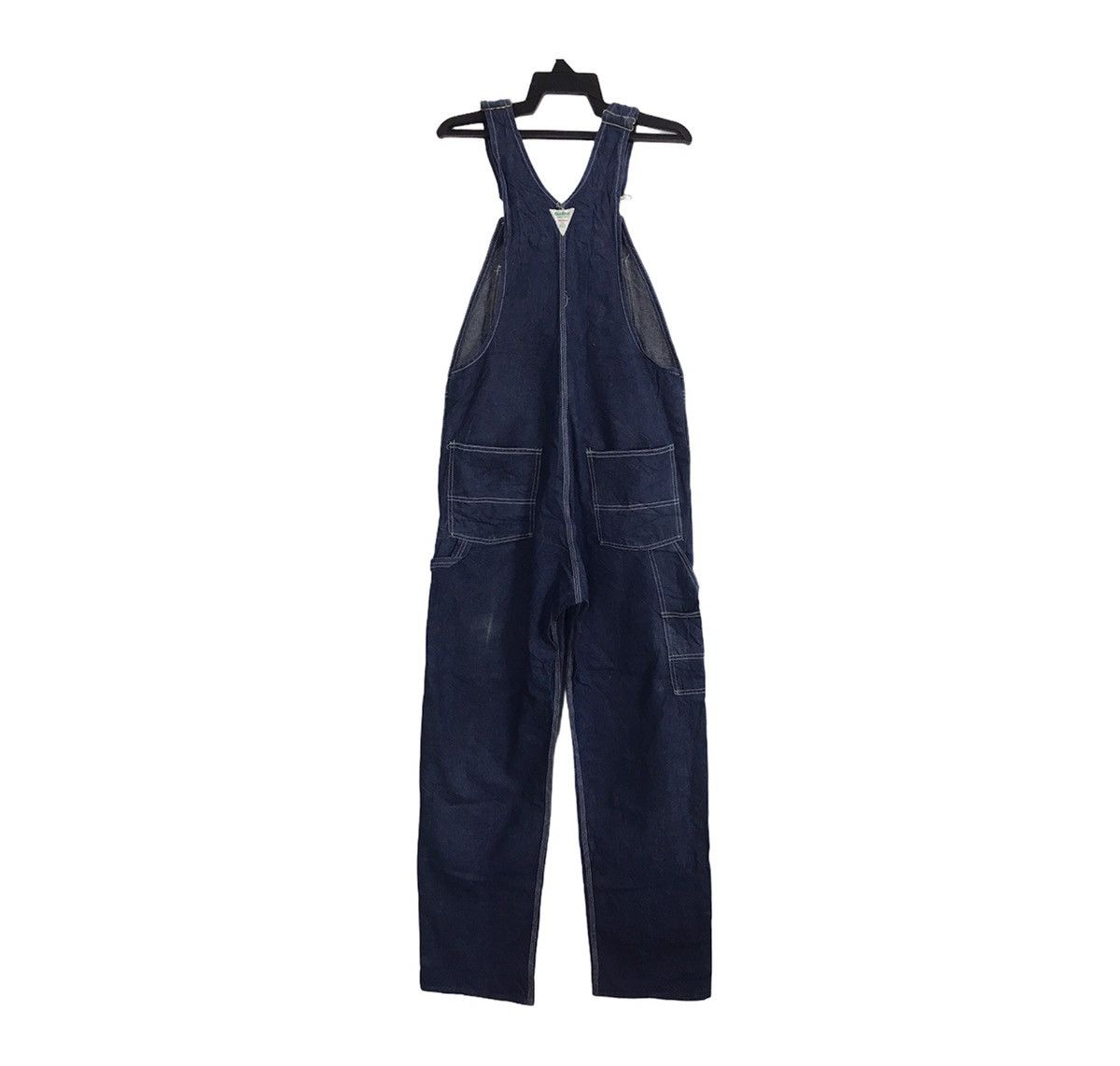 Oshkosh × Vintage Oshkosh Vestbak Coverall Indigo Denim PantWorkwear Carpente Size US 37 - 2 Thumbnail