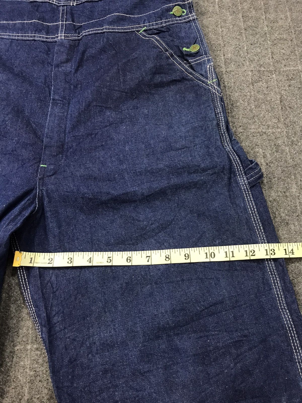 Oshkosh × Vintage Oshkosh Vestbak Coverall Indigo Denim PantWorkwear Carpente Size US 37 - 13 Thumbnail