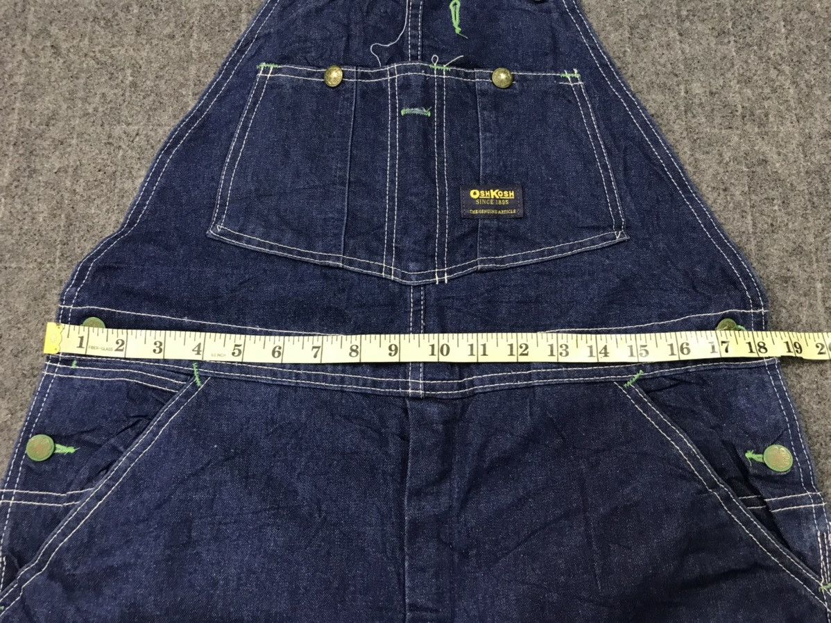 Oshkosh × Vintage Oshkosh Vestbak Coverall Indigo Denim PantWorkwear Carpente Size US 37 - 9 Thumbnail