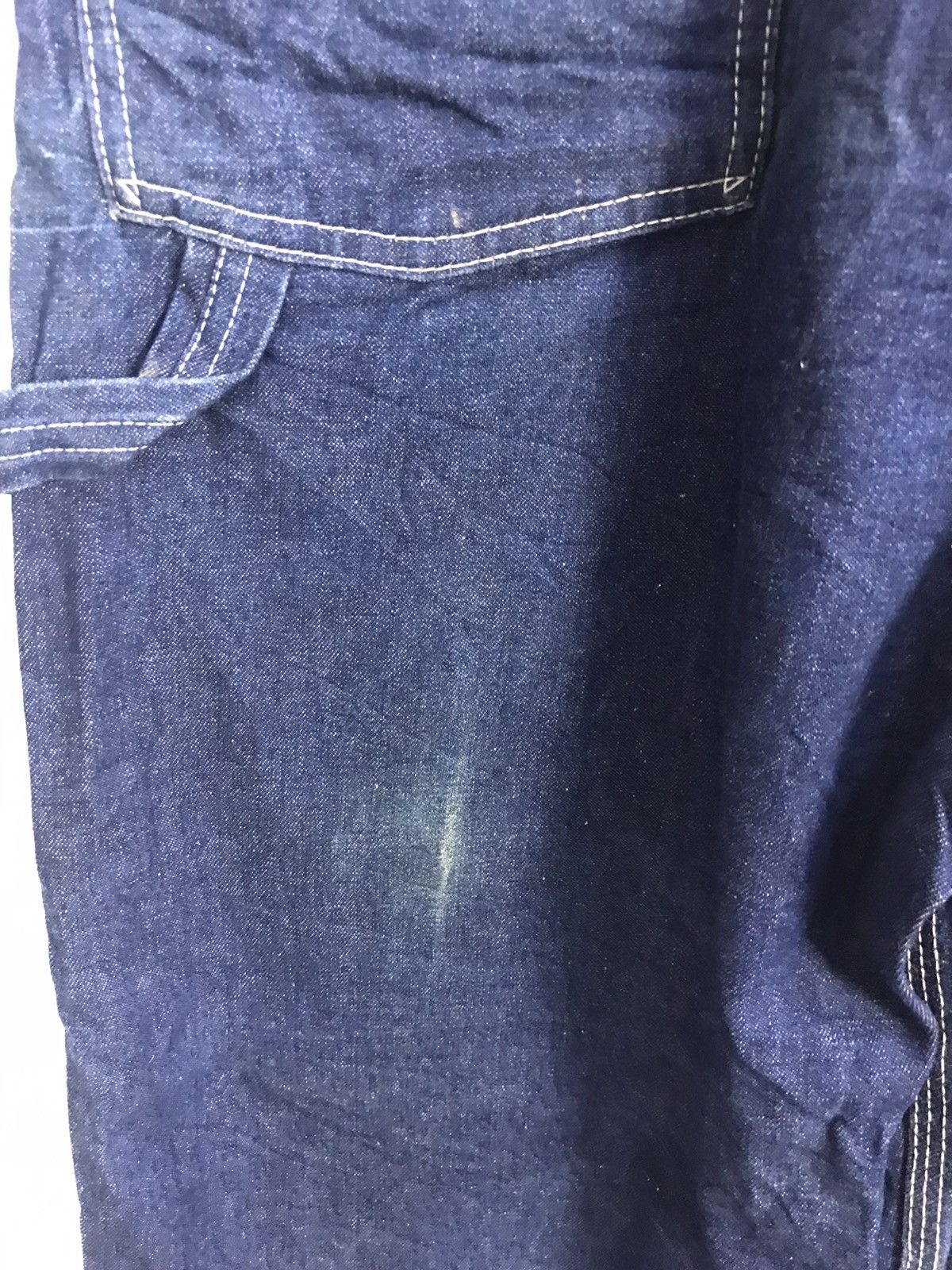 Oshkosh × Vintage Oshkosh Vestbak Coverall Indigo Denim PantWorkwear Carpente Size US 37 - 16 Thumbnail