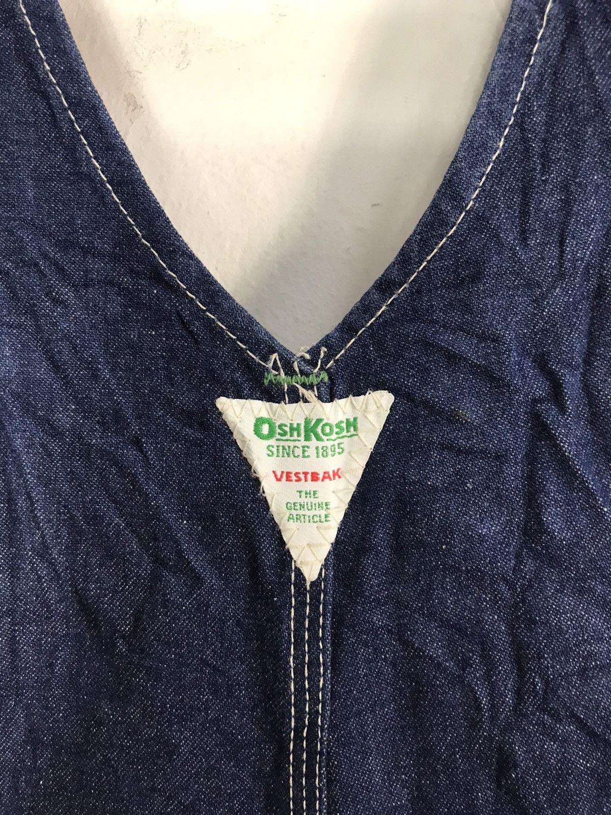 Oshkosh × Vintage Oshkosh Vestbak Coverall Indigo Denim PantWorkwear Carpente Size US 37 - 6 Thumbnail