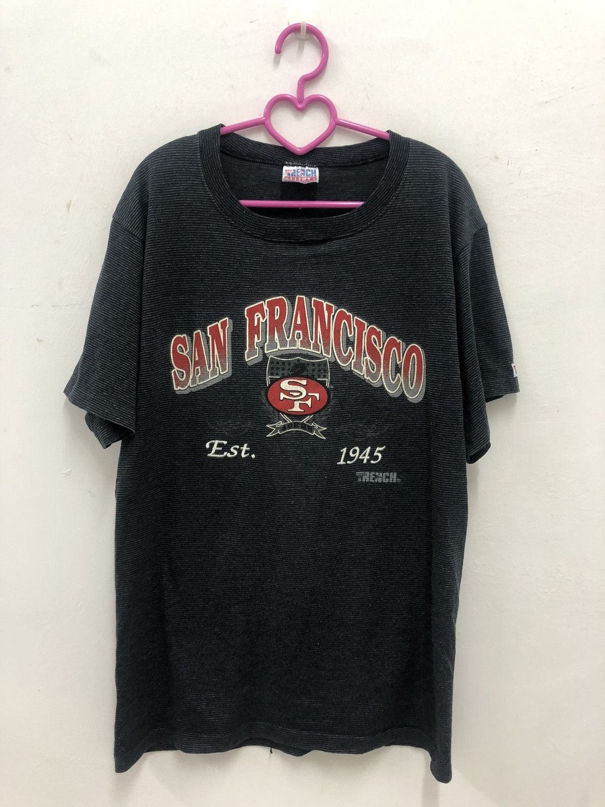NFL Rare 90s Vintage SAN FRANCISCO 49ERS Trench NFL Shirt Size US M / EU 48-50 / 2 - 1 Thumbnail