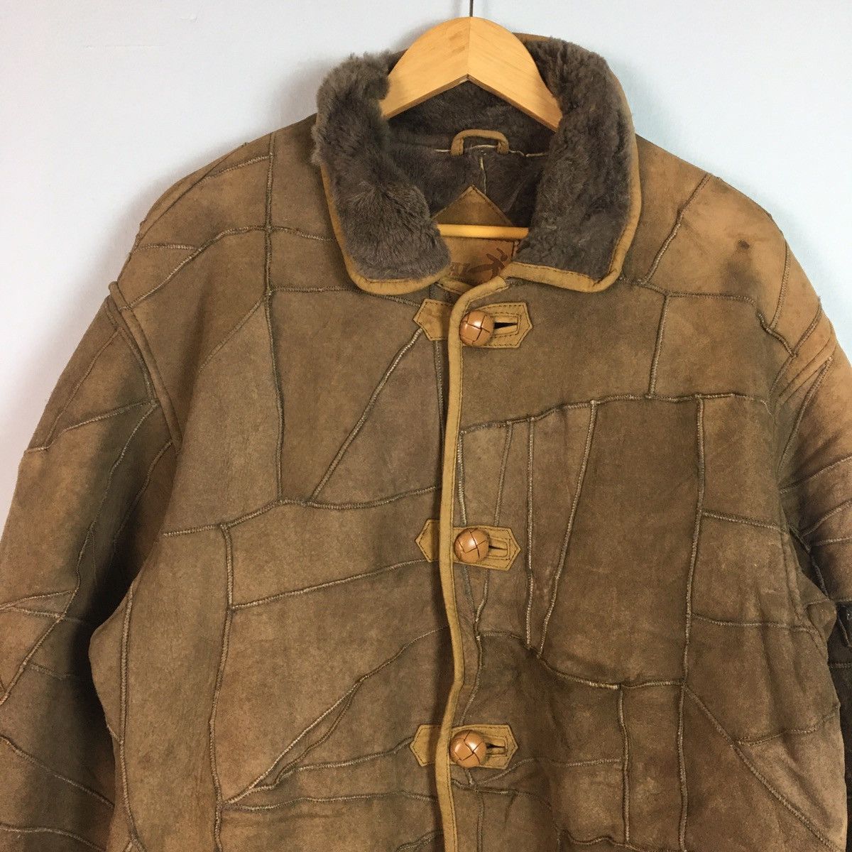 Hai Sporting Gear HSG BY ISSEY MIYAKE SOFT SUEDE LEATHER PATCHWORK SHEARLING Size US M / EU 48-50 / 2 - 1 Thumbnail