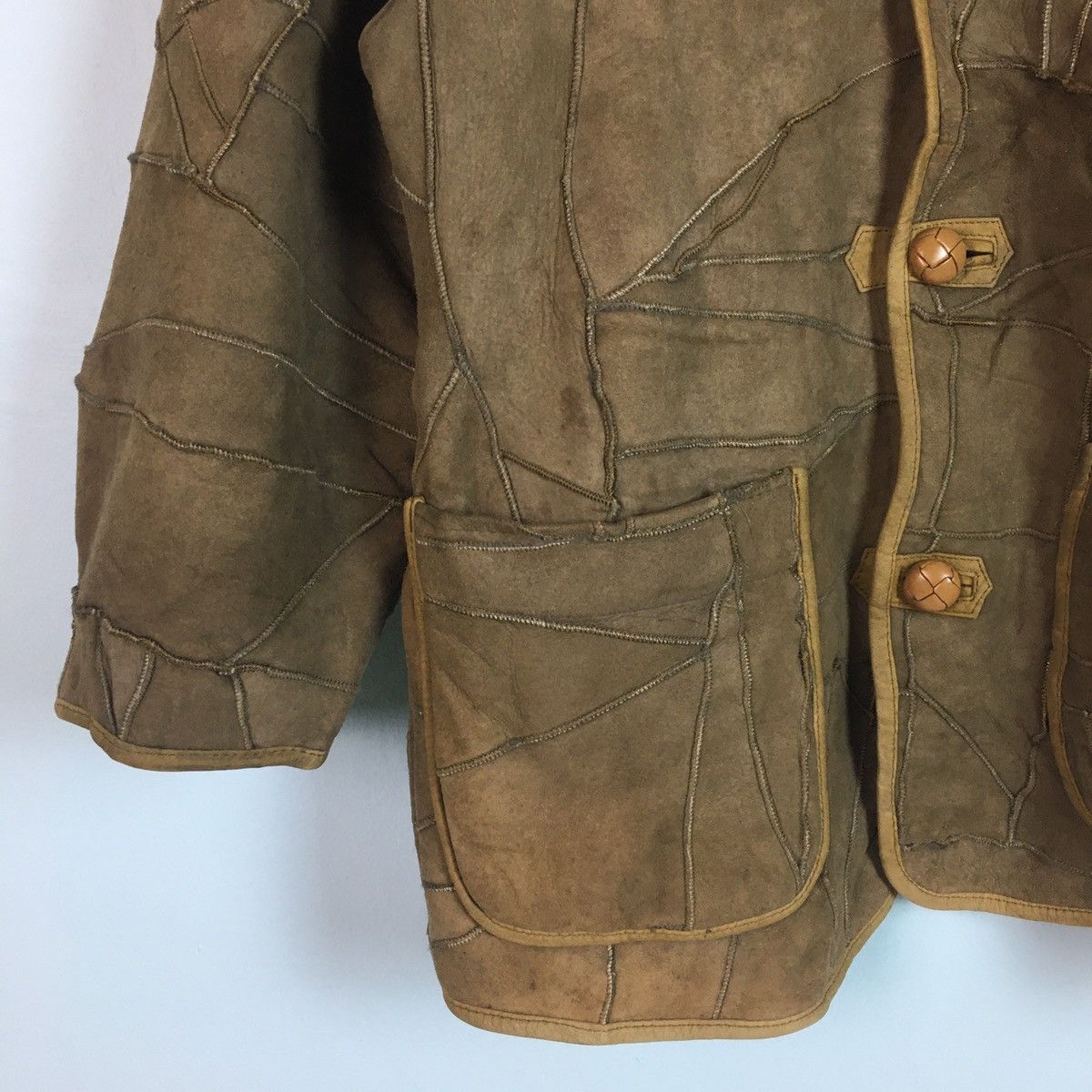 Hai Sporting Gear HSG BY ISSEY MIYAKE SOFT SUEDE LEATHER PATCHWORK SHEARLING Size US M / EU 48-50 / 2 - 3 Thumbnail