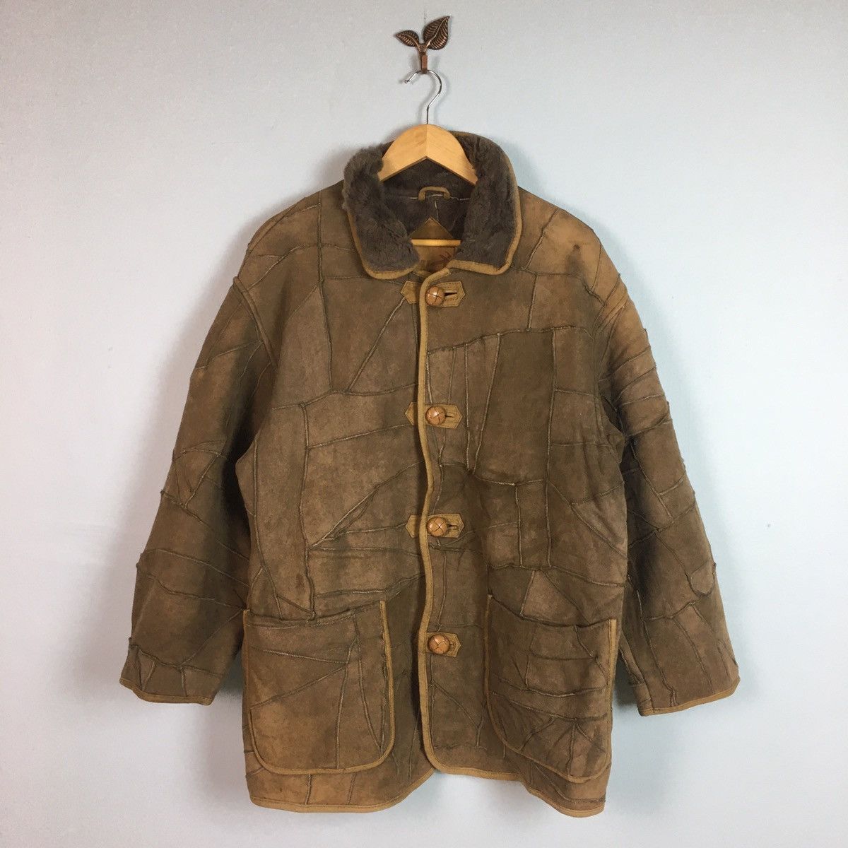 Hai Sporting Gear HSG BY ISSEY MIYAKE SOFT SUEDE LEATHER PATCHWORK SHEARLING Size US M / EU 48-50 / 2 - 2 Thumbnail