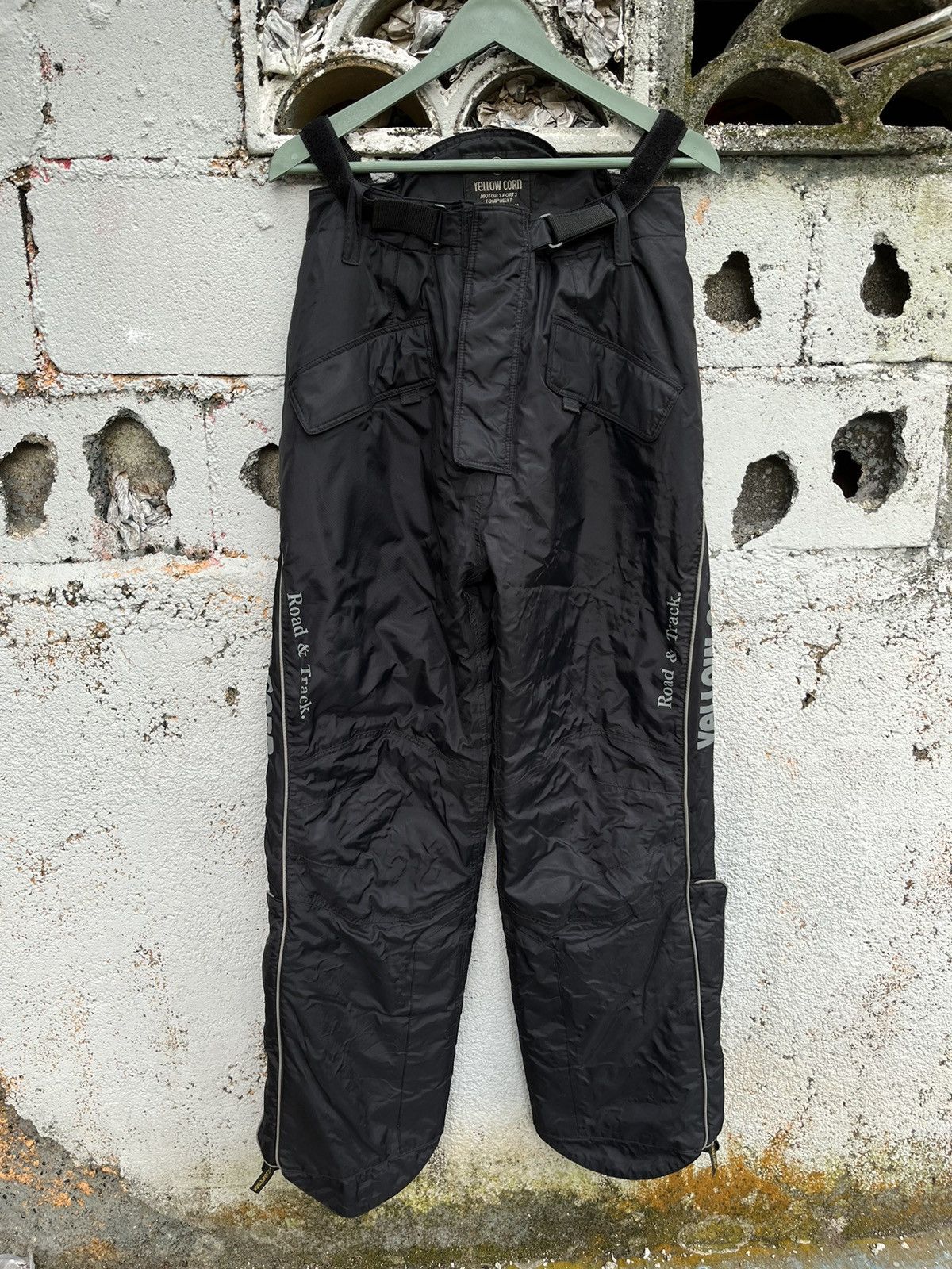 image of Vintage Yellow Corn Motorsports Equipment Pants in Black, Men's (Size 34)