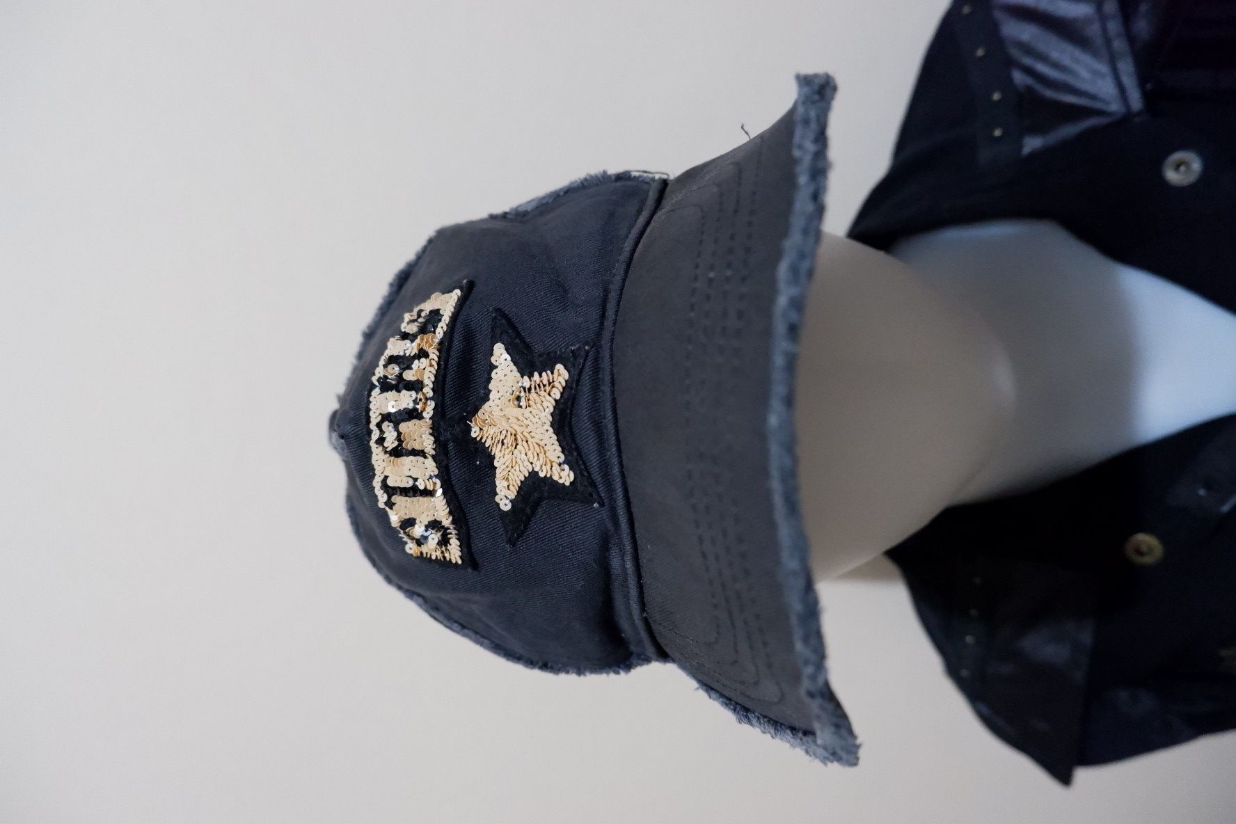 image of Yoshinori Kotake Design Stars Trucker Hats in Black, Men's